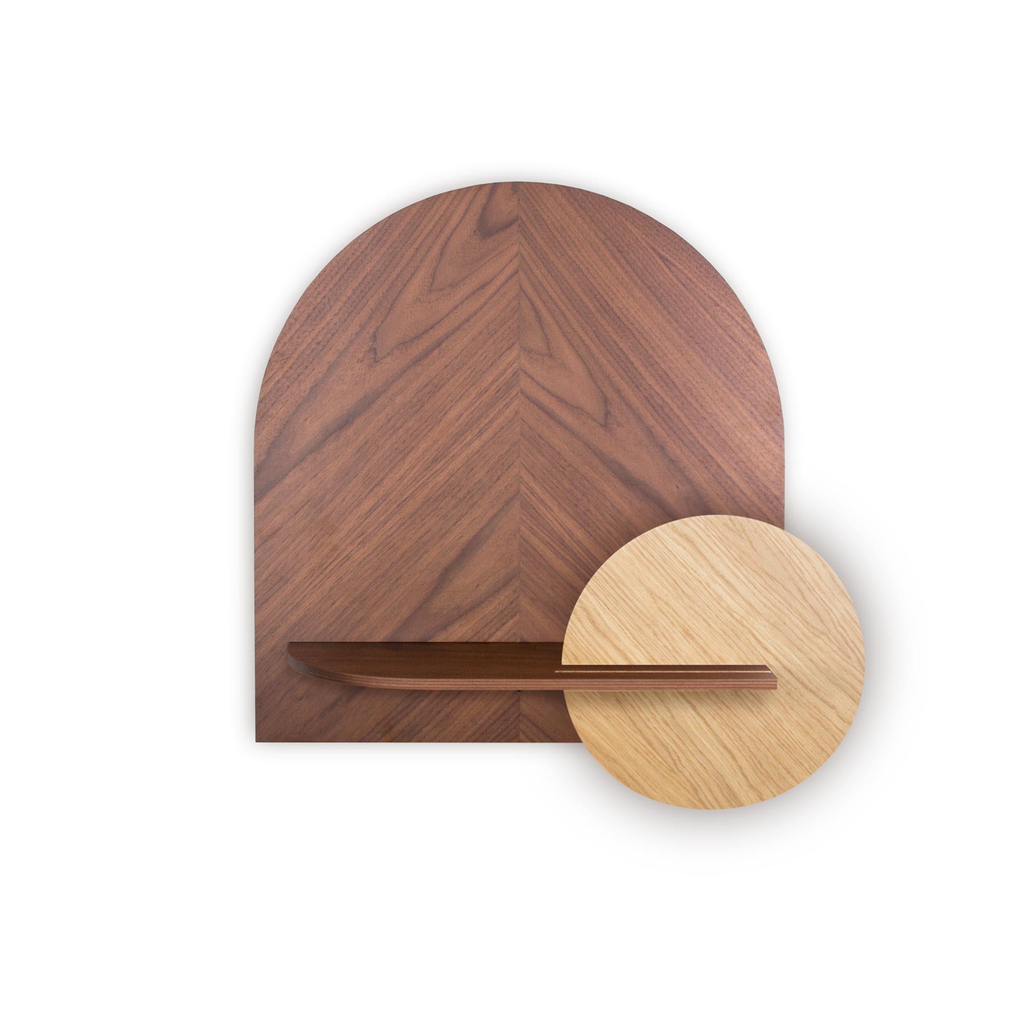 Étagère murale Alba DUO · Noyer motif chevrons