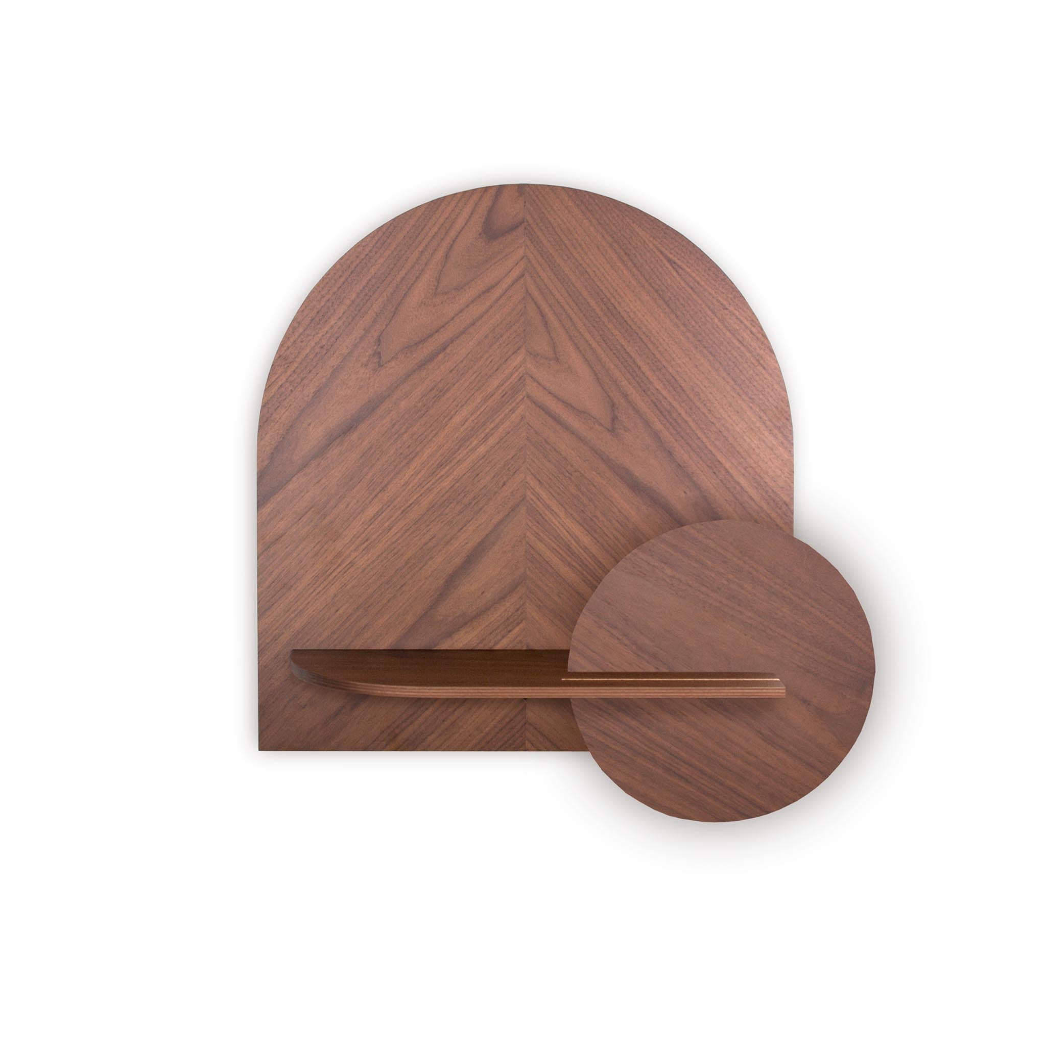 Étagère murale Alba DUO · Noyer motif chevrons