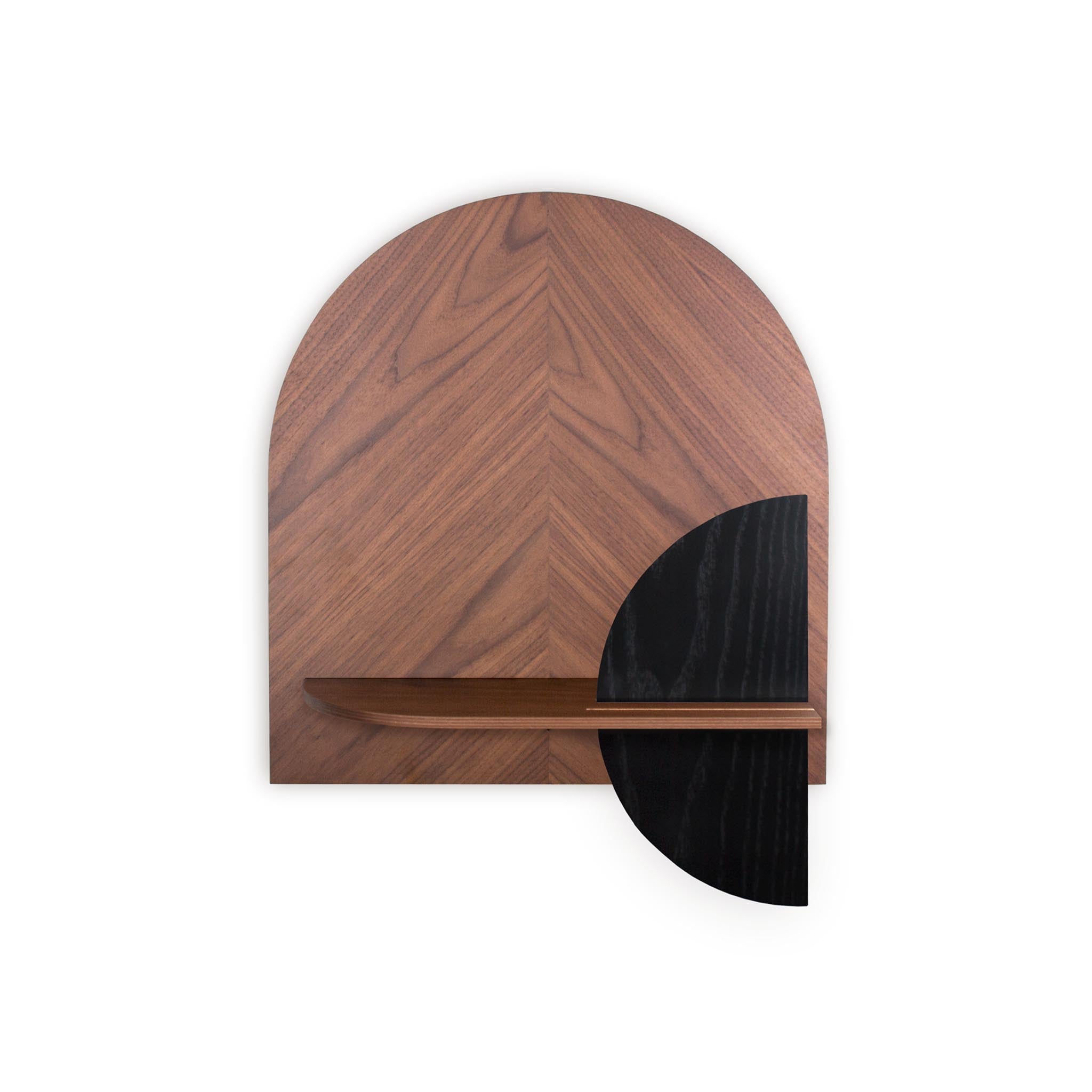 Étagère murale Alba DUO · Noyer motif chevrons