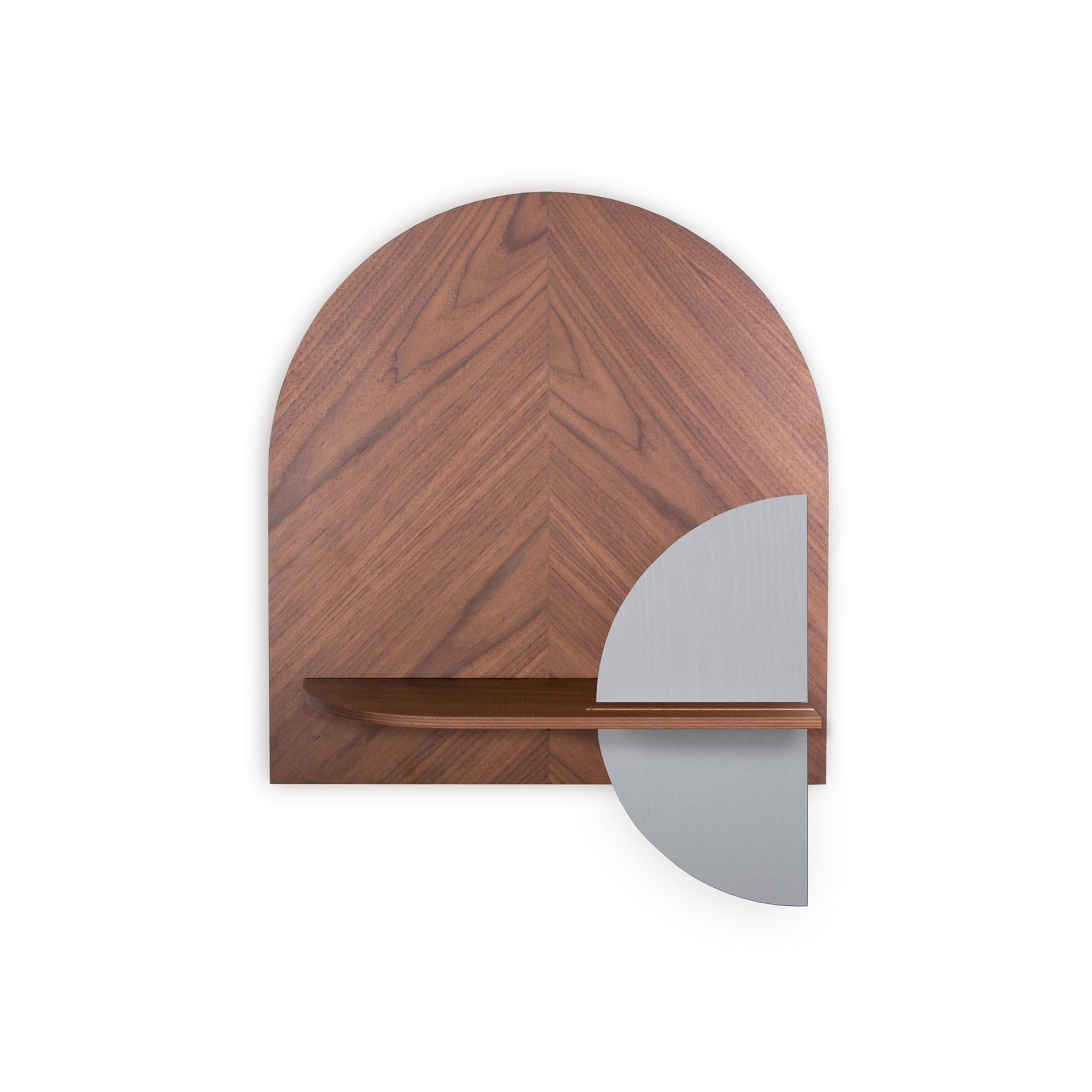 Étagère murale Alba DUO · Noyer motif chevrons