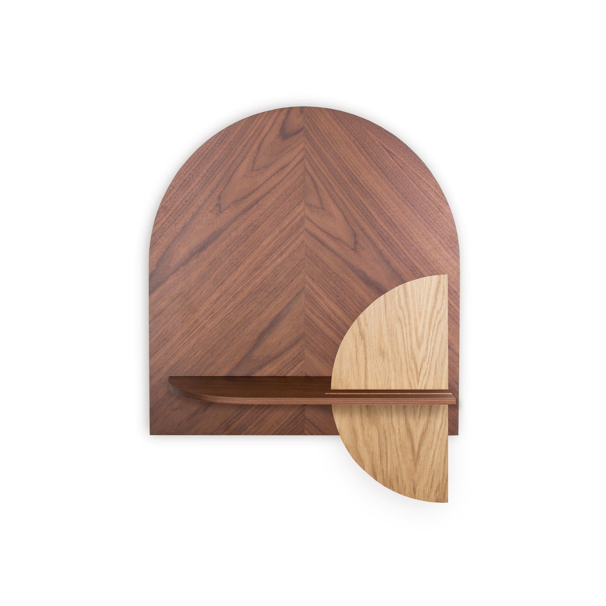 Étagère murale Alba DUO · Noyer motif chevrons