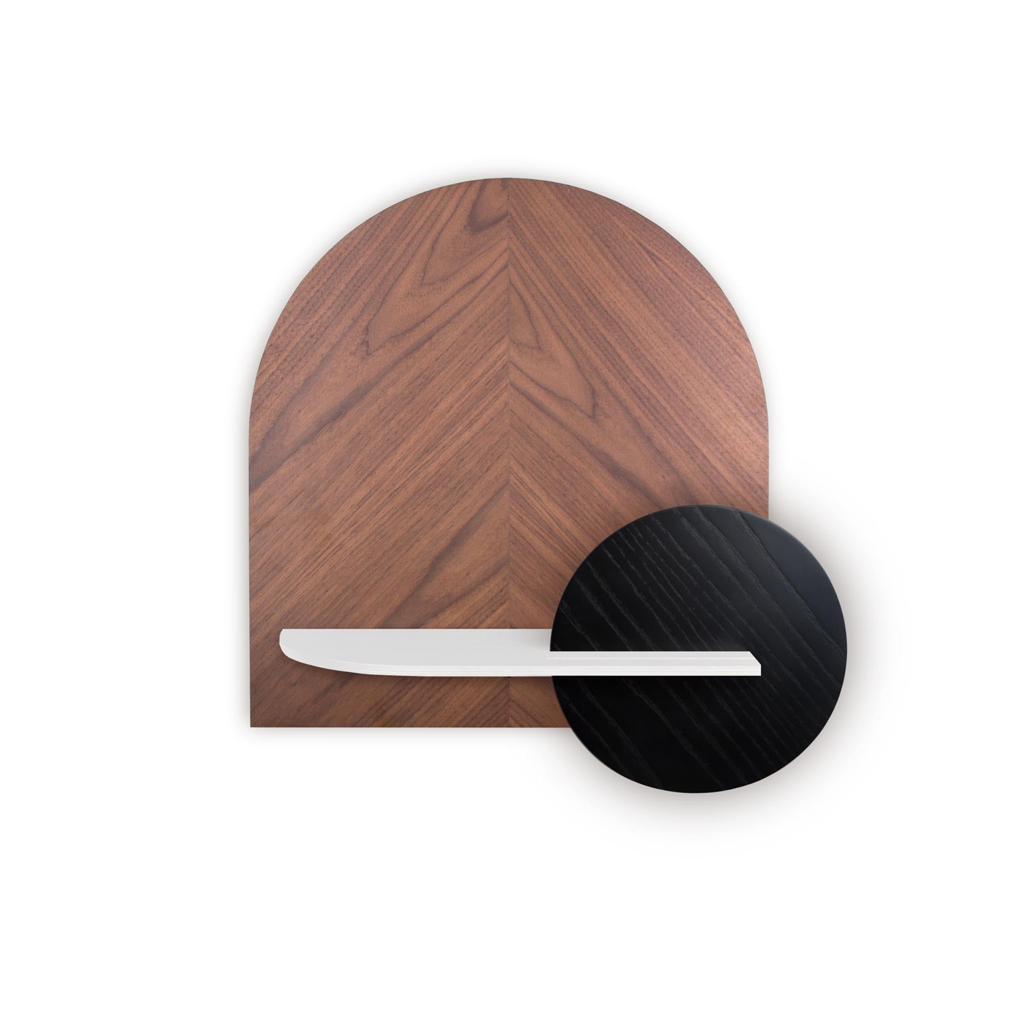 Étagère murale Alba DUO · Noyer motif chevrons