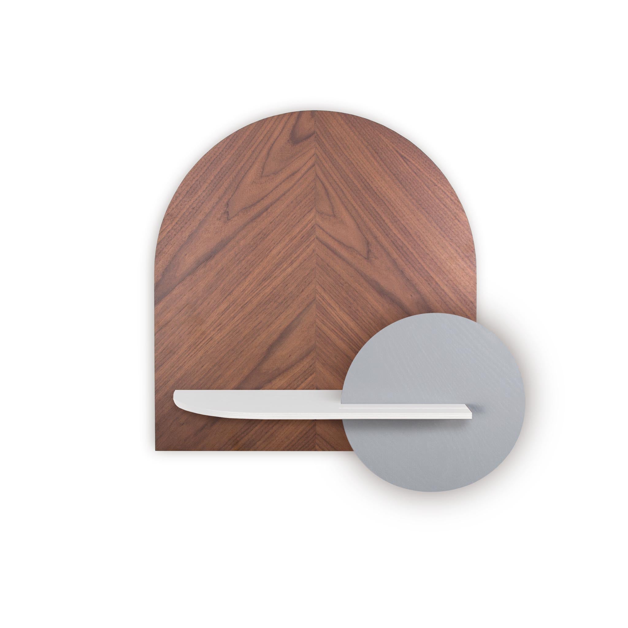 Étagère murale Alba DUO · Noyer motif chevrons