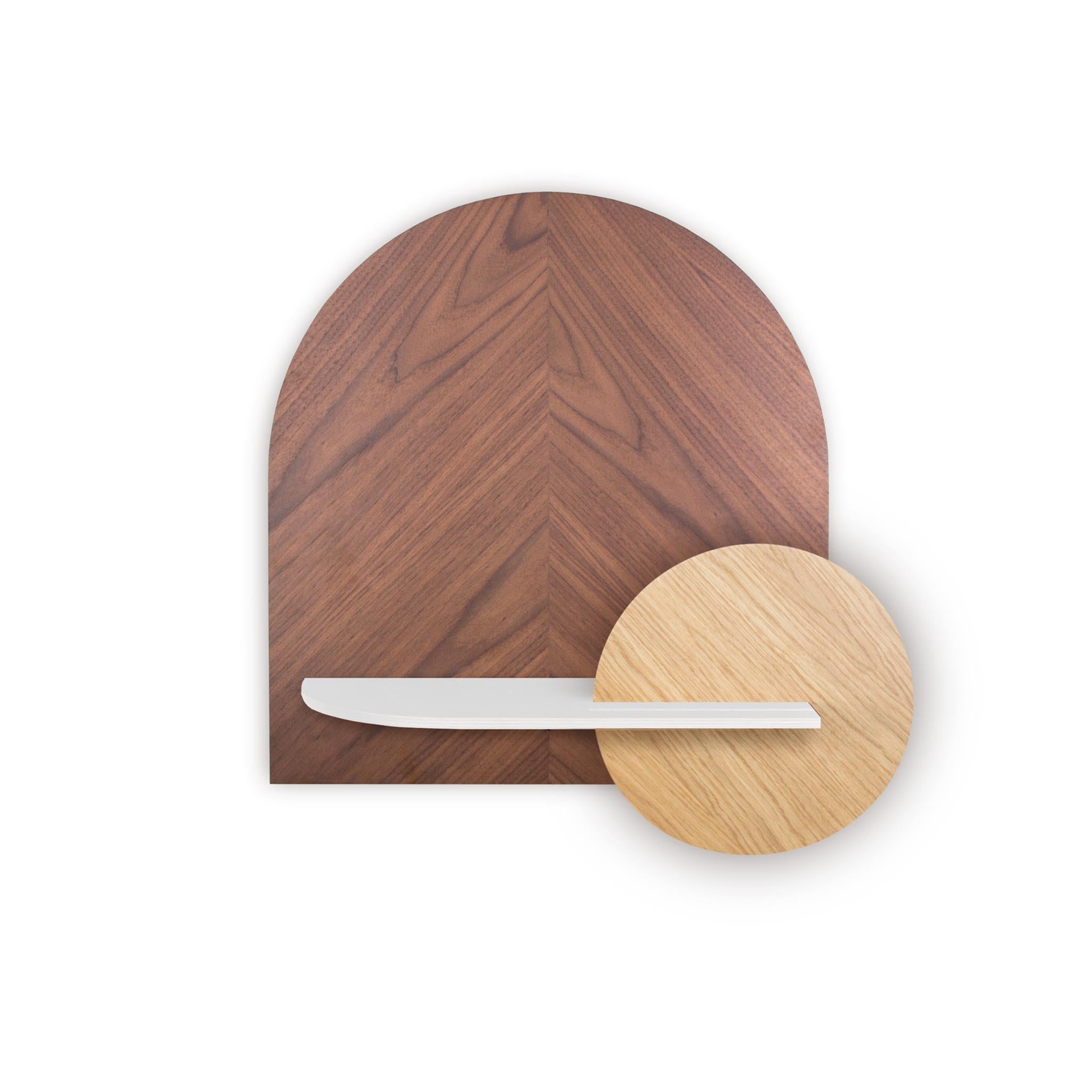 Étagère murale Alba DUO · Noyer motif chevrons