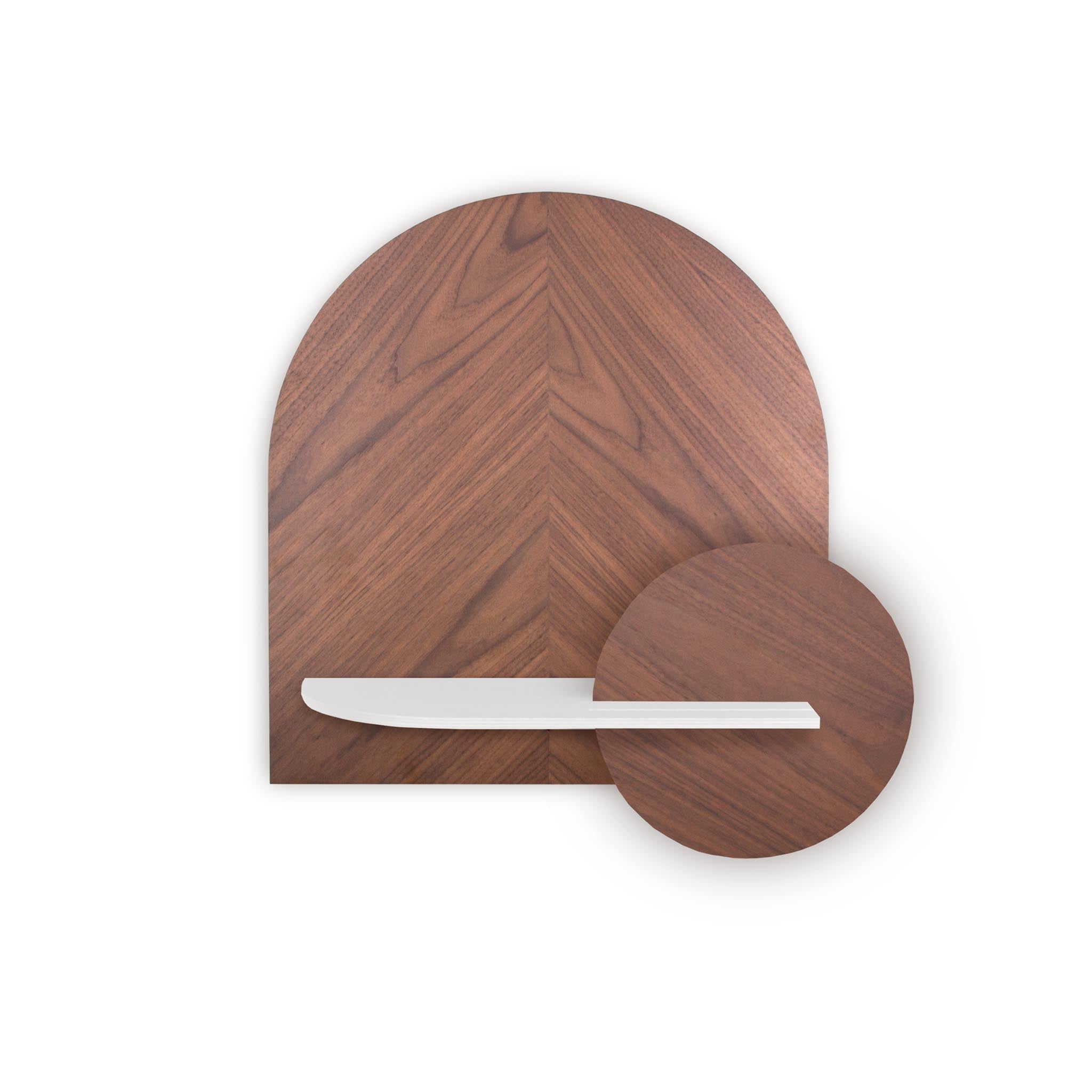 Étagère murale Alba DUO · Noyer motif chevrons