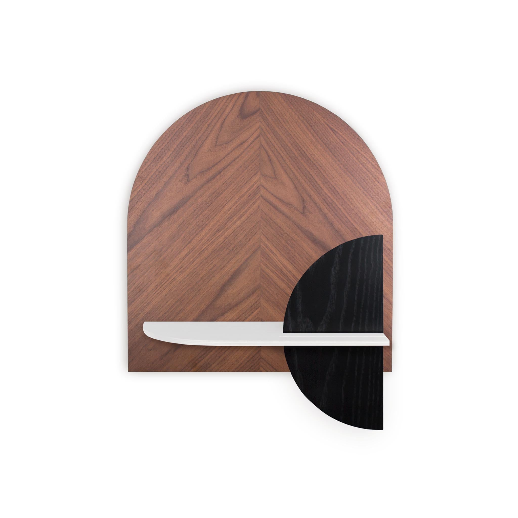 Étagère murale Alba DUO · Noyer motif chevrons