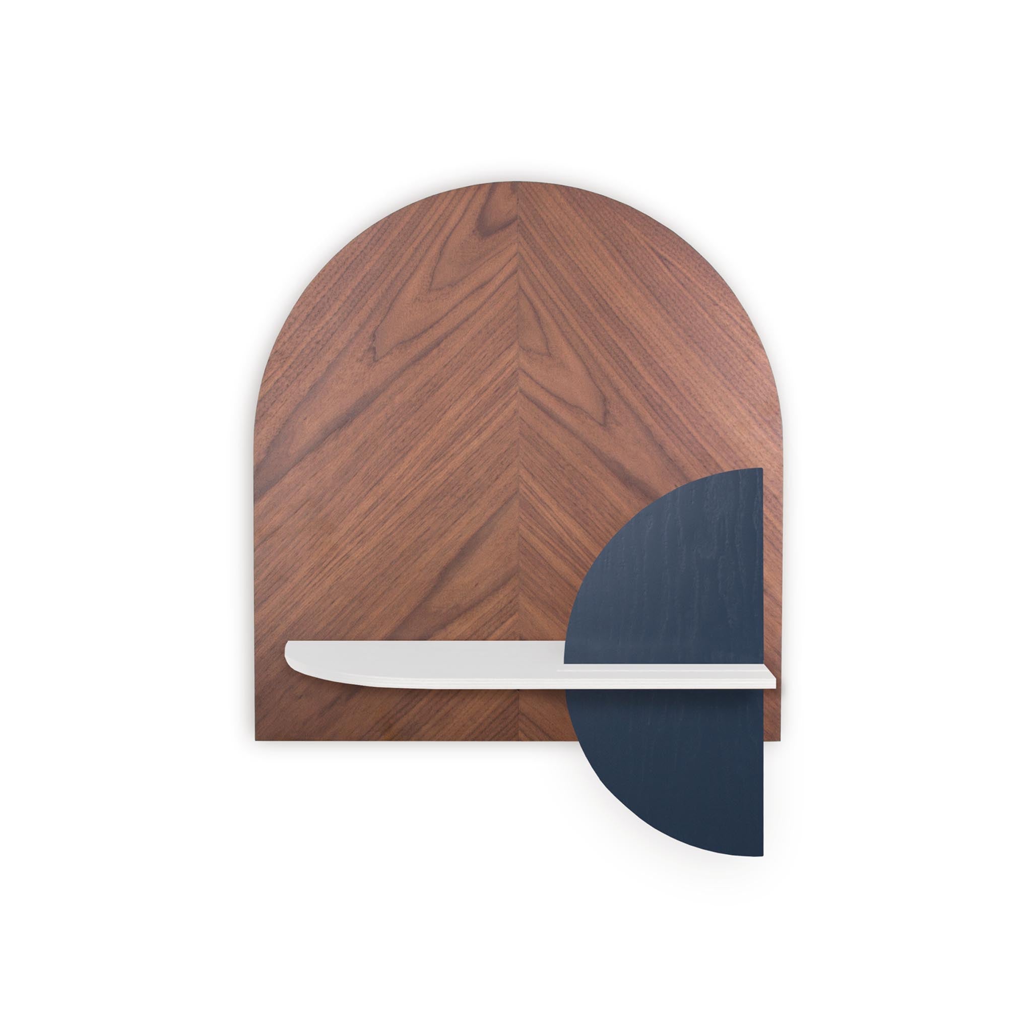 Étagère murale Alba DUO · Noyer motif chevrons