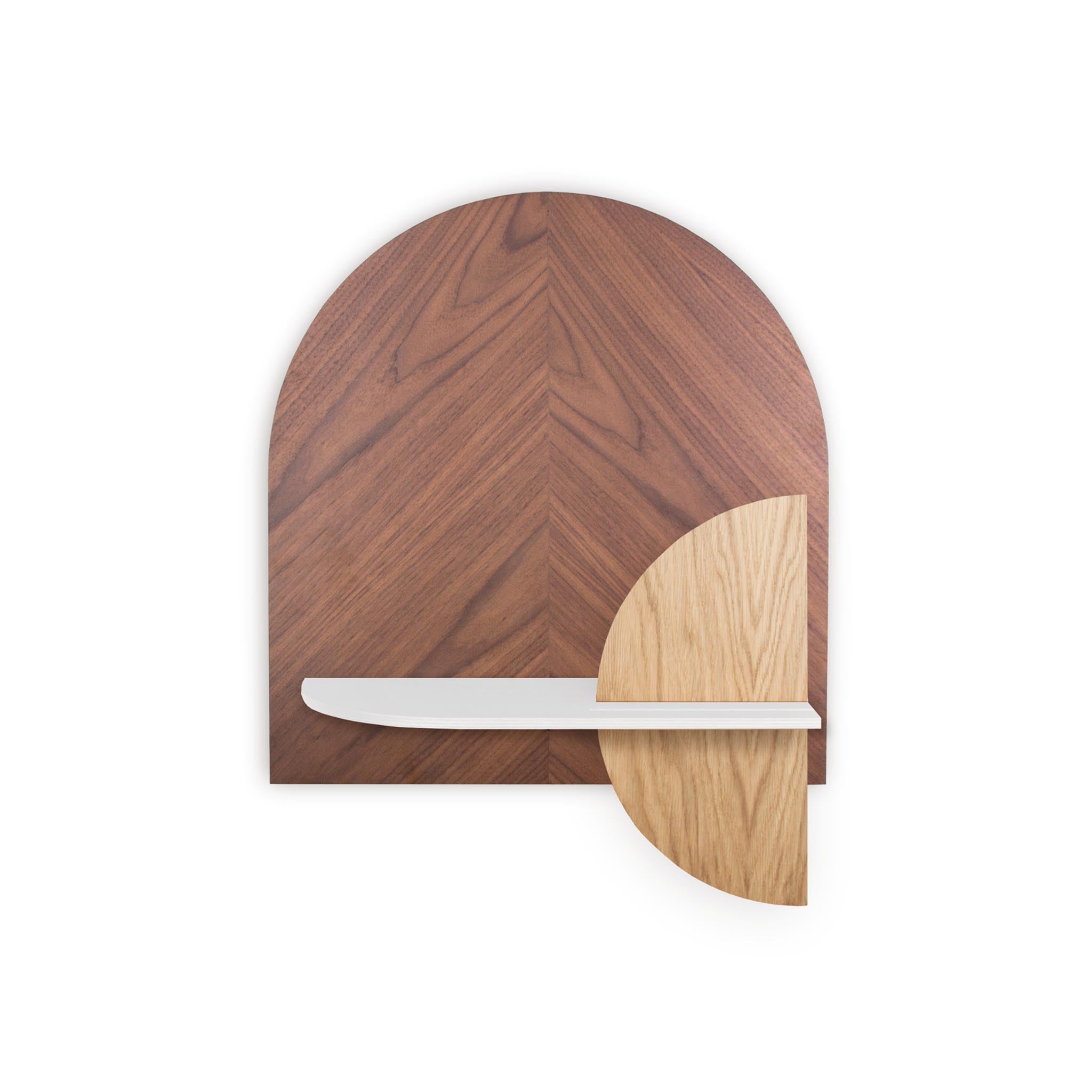 Étagère murale Alba DUO · Noyer motif chevrons
