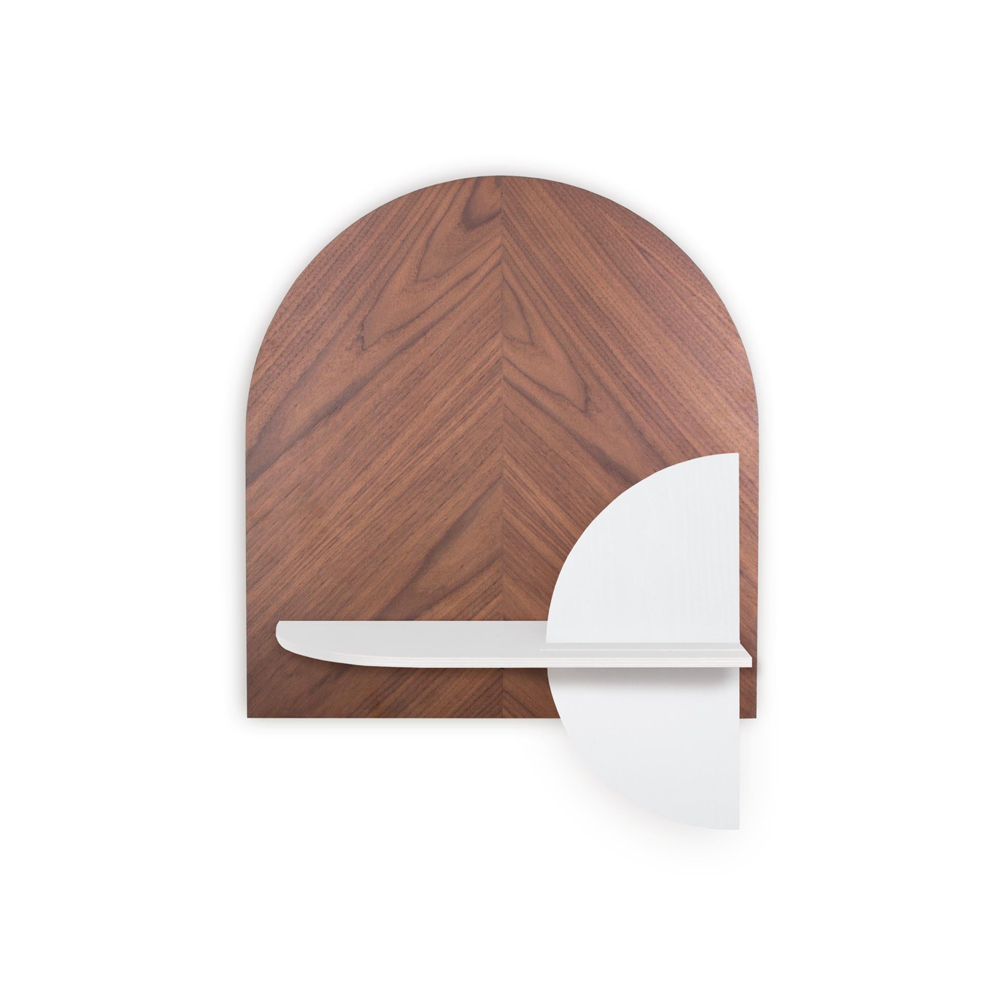 Étagère murale Alba DUO · Noyer motif chevrons