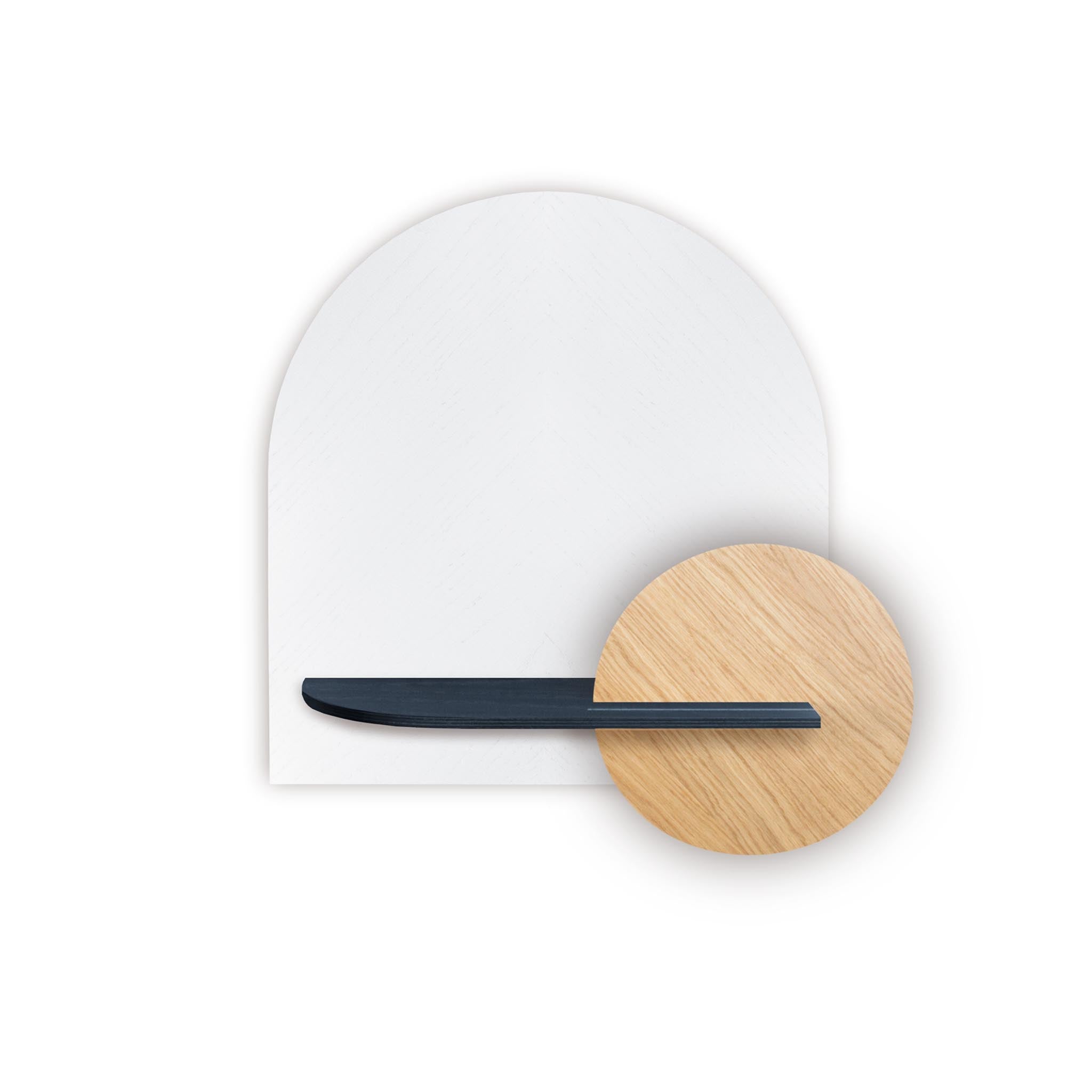 Alba Wall Shelf DUO · White herringbone