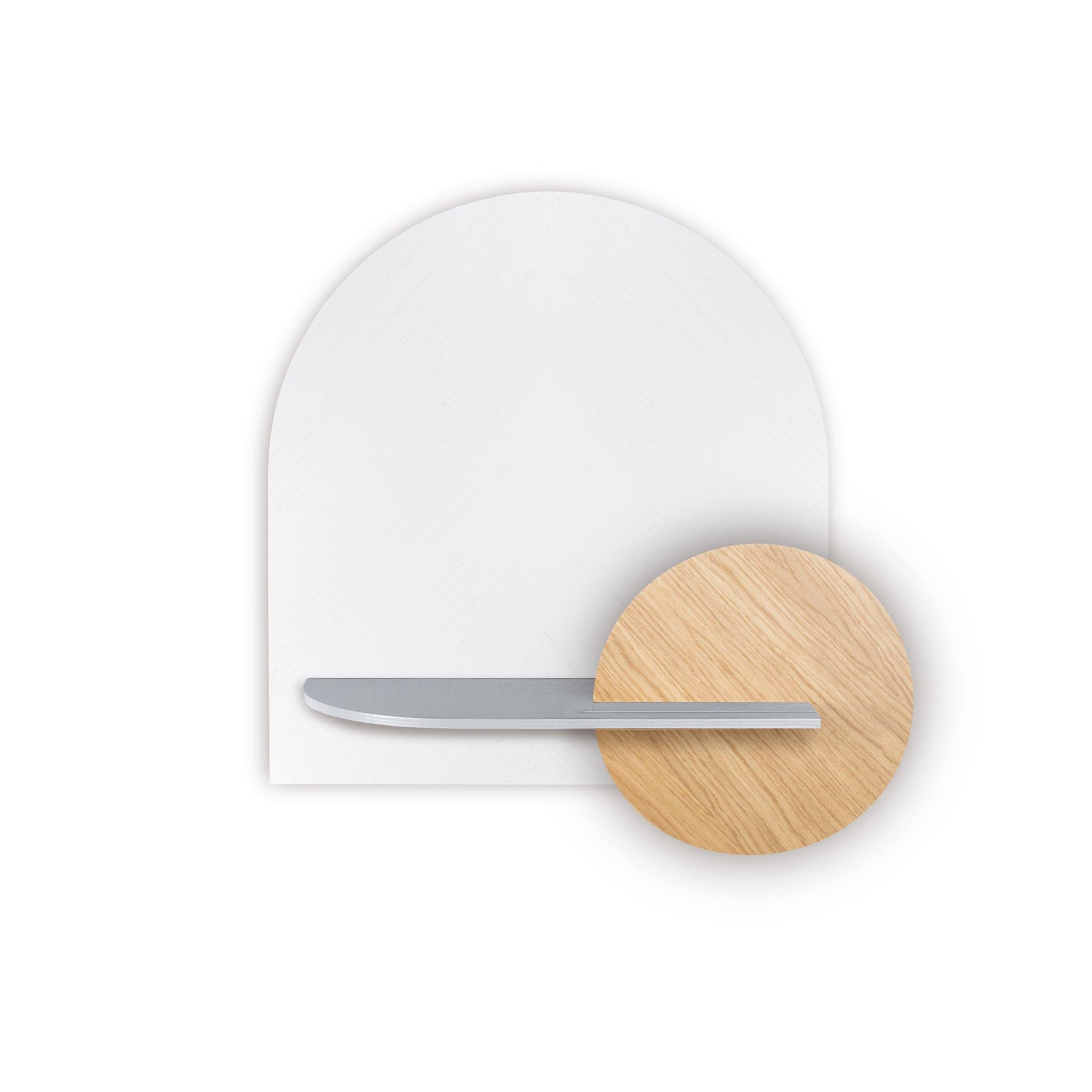 Alba Wall Shelf DUO · White herringbone