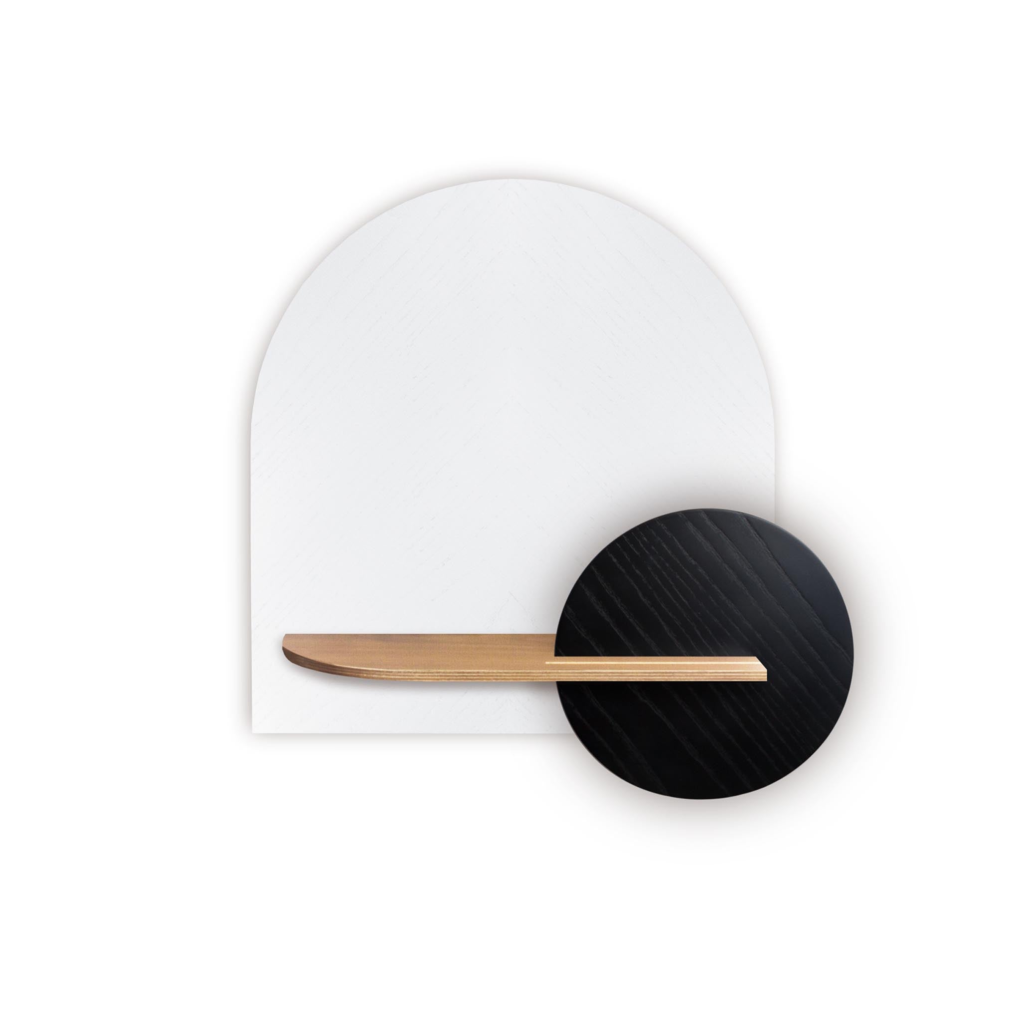 Alba Wall Shelf DUO · White herringbone