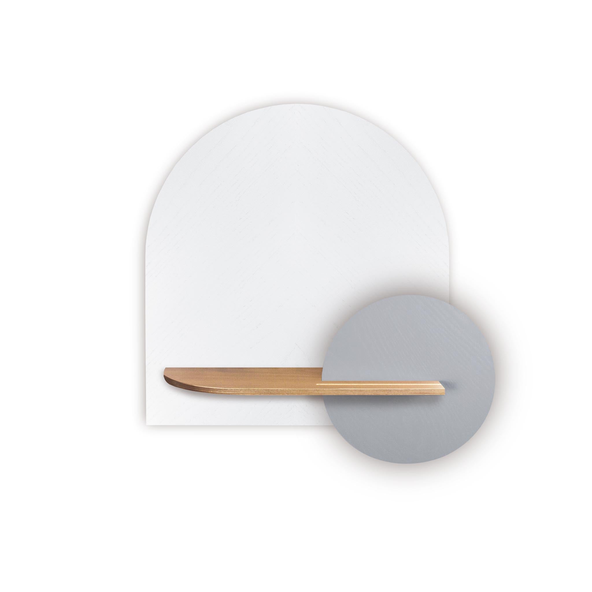 Alba Wall Shelf DUO · White herringbone