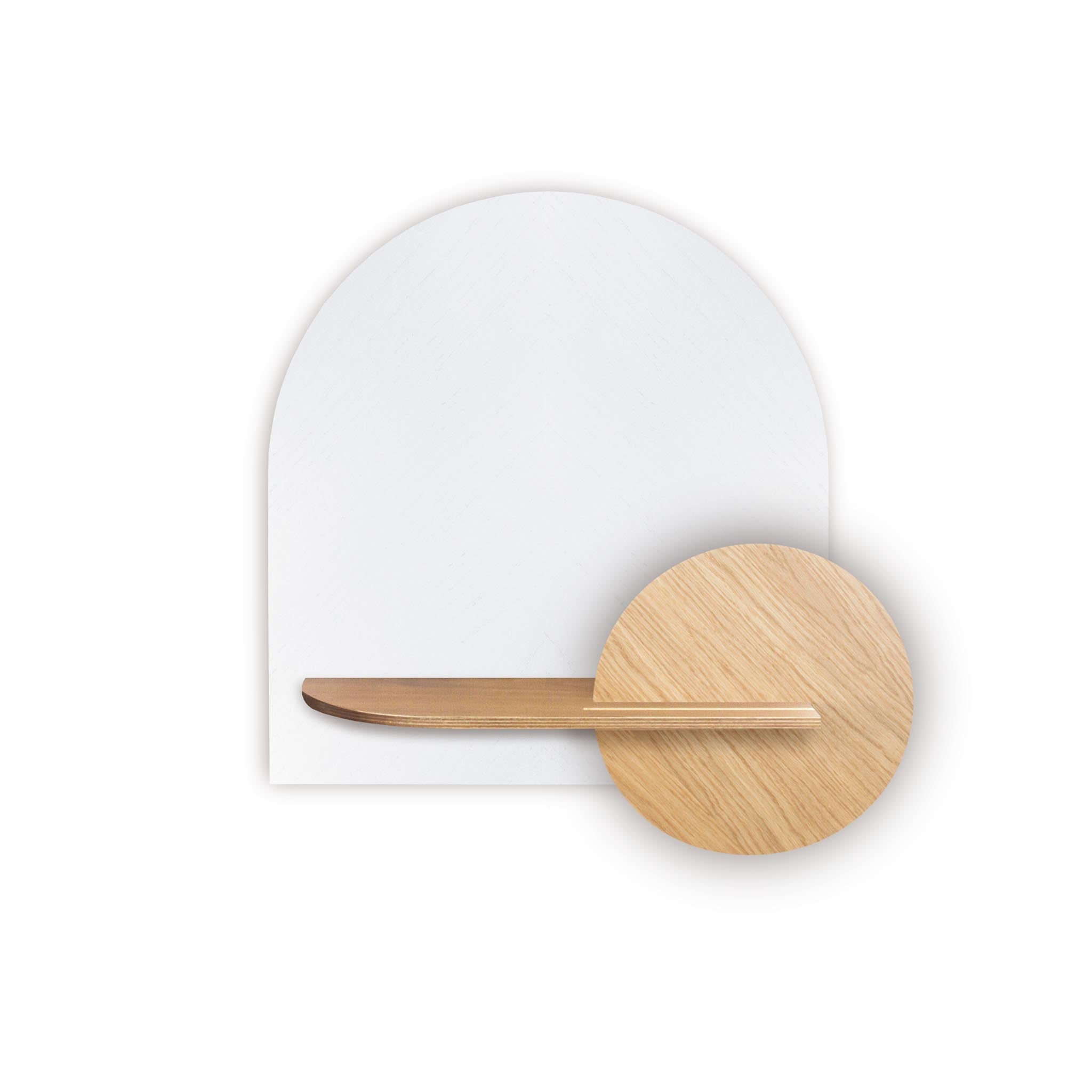 Alba Wall Shelf DUO · White herringbone