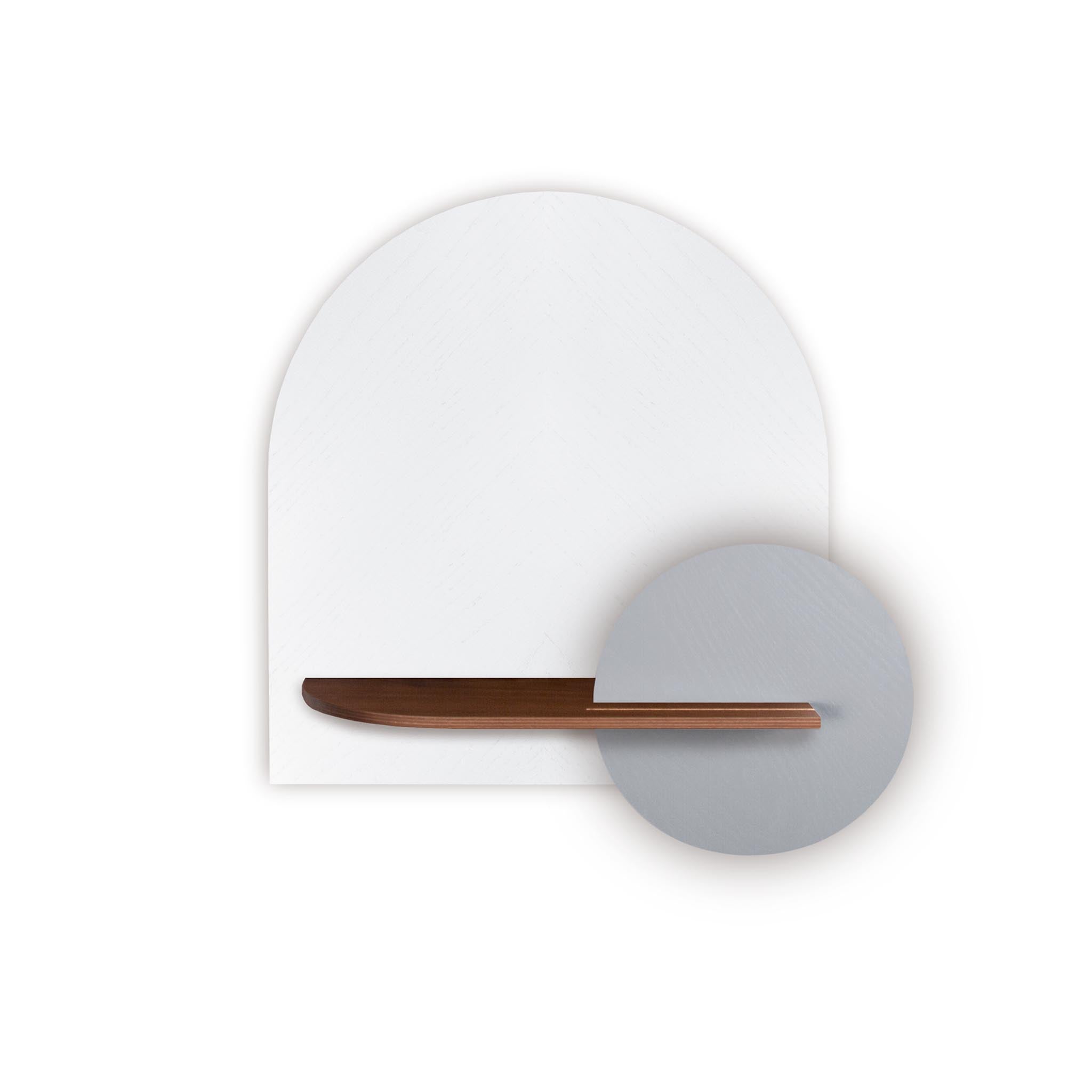 Alba Wall Shelf DUO · White herringbone