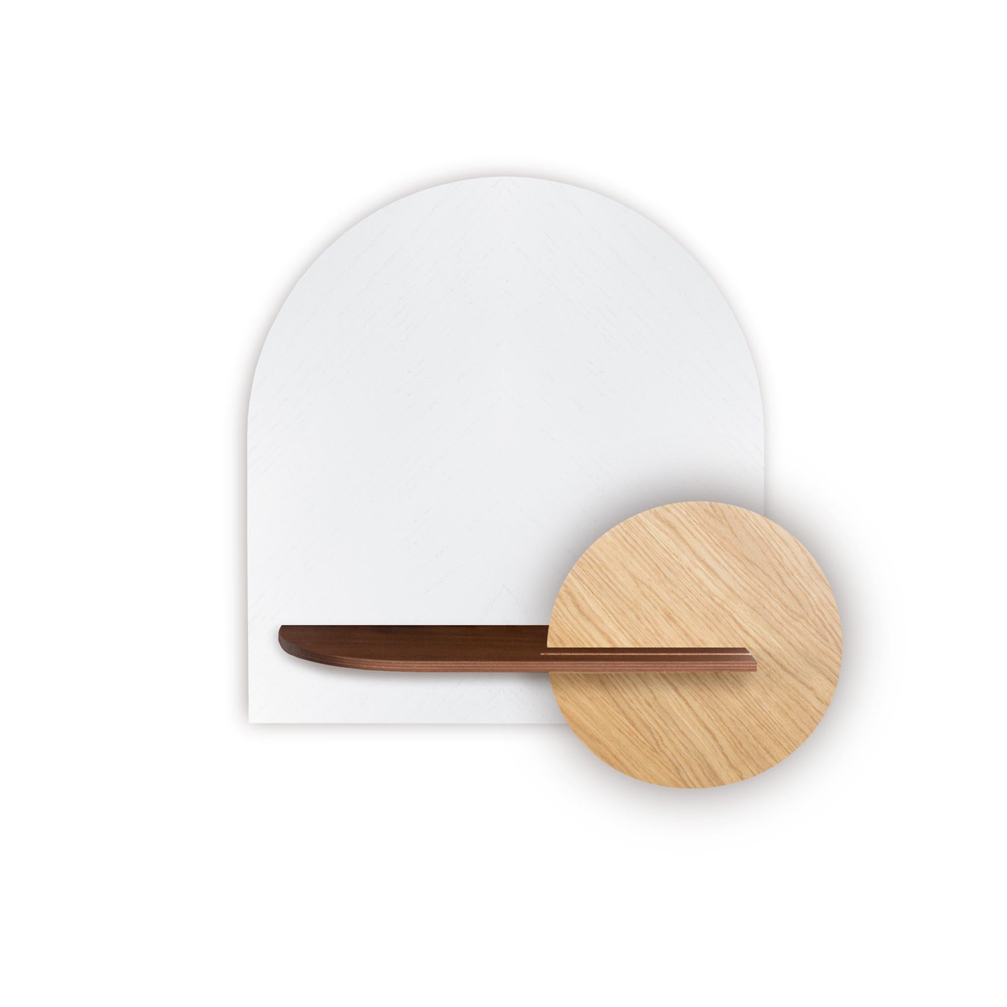 Alba Wall Shelf DUO · White herringbone