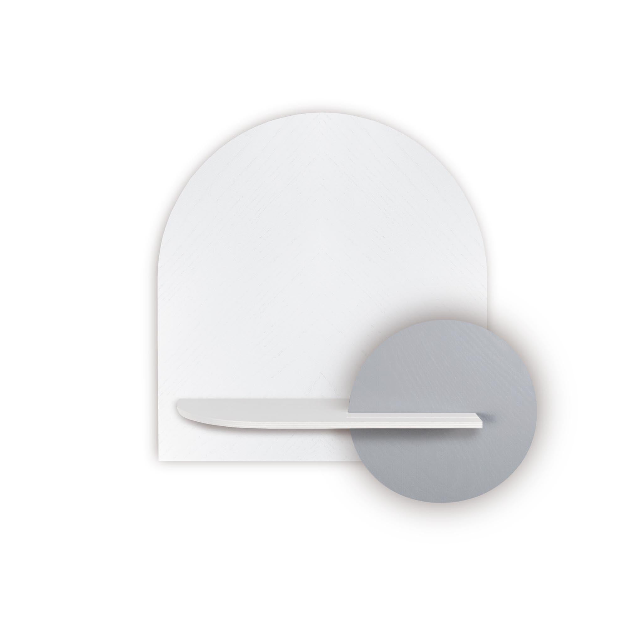 Alba Wall Shelf DUO · White herringbone