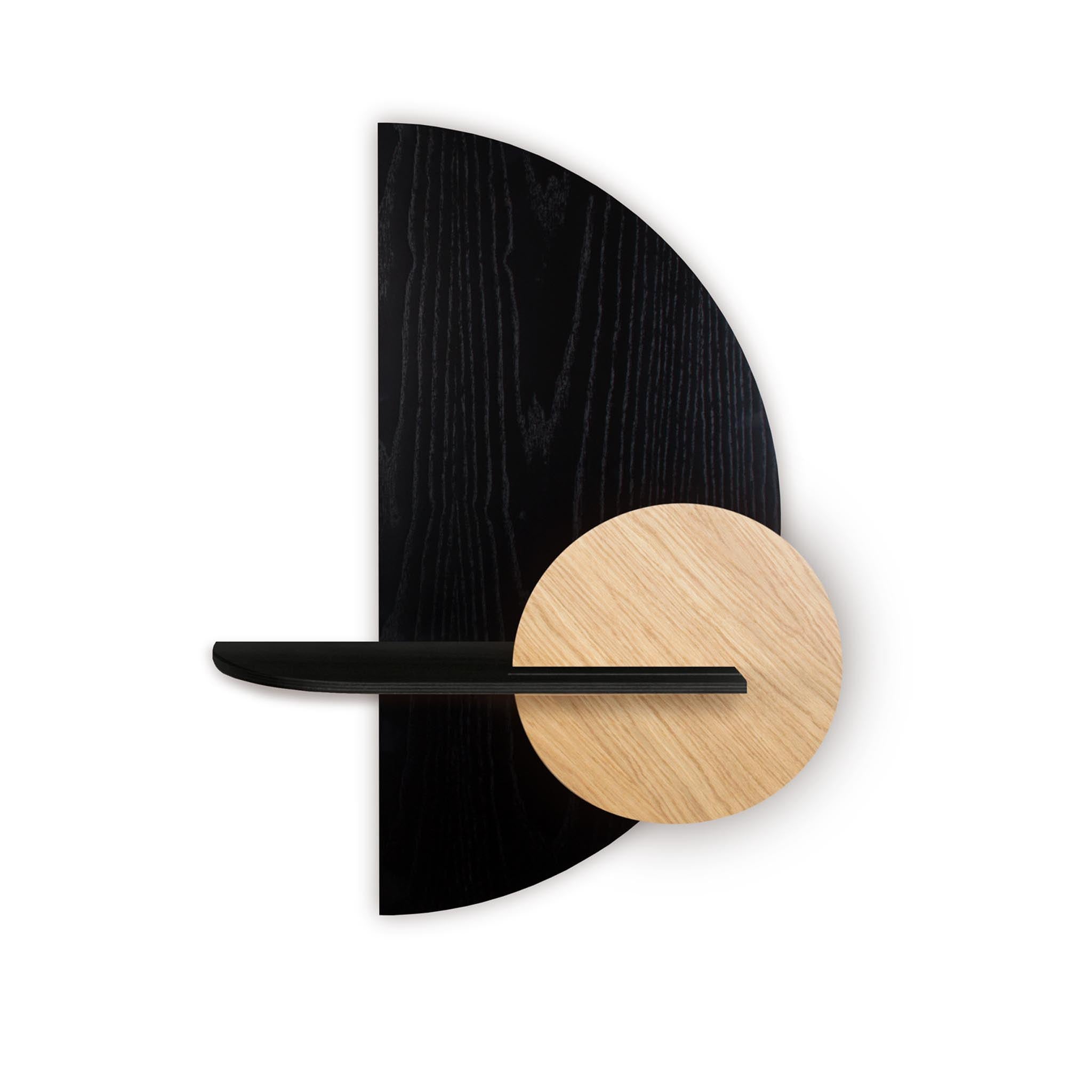 Alba wandplank - Zwart halve cirkel