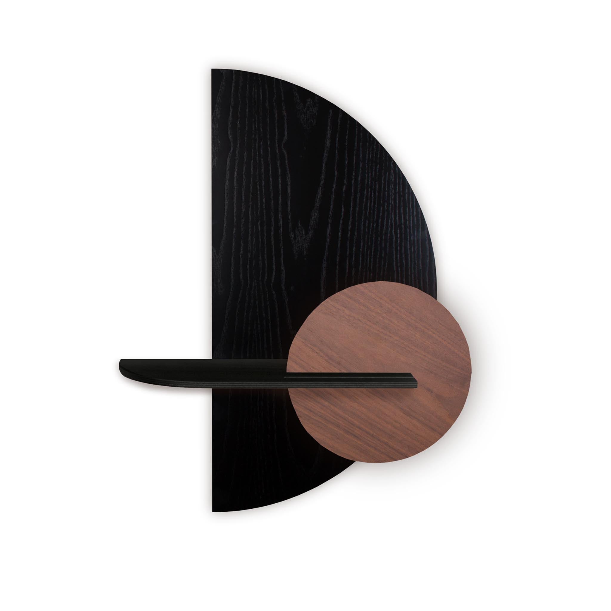 Alba wandplank - Zwart halve cirkel