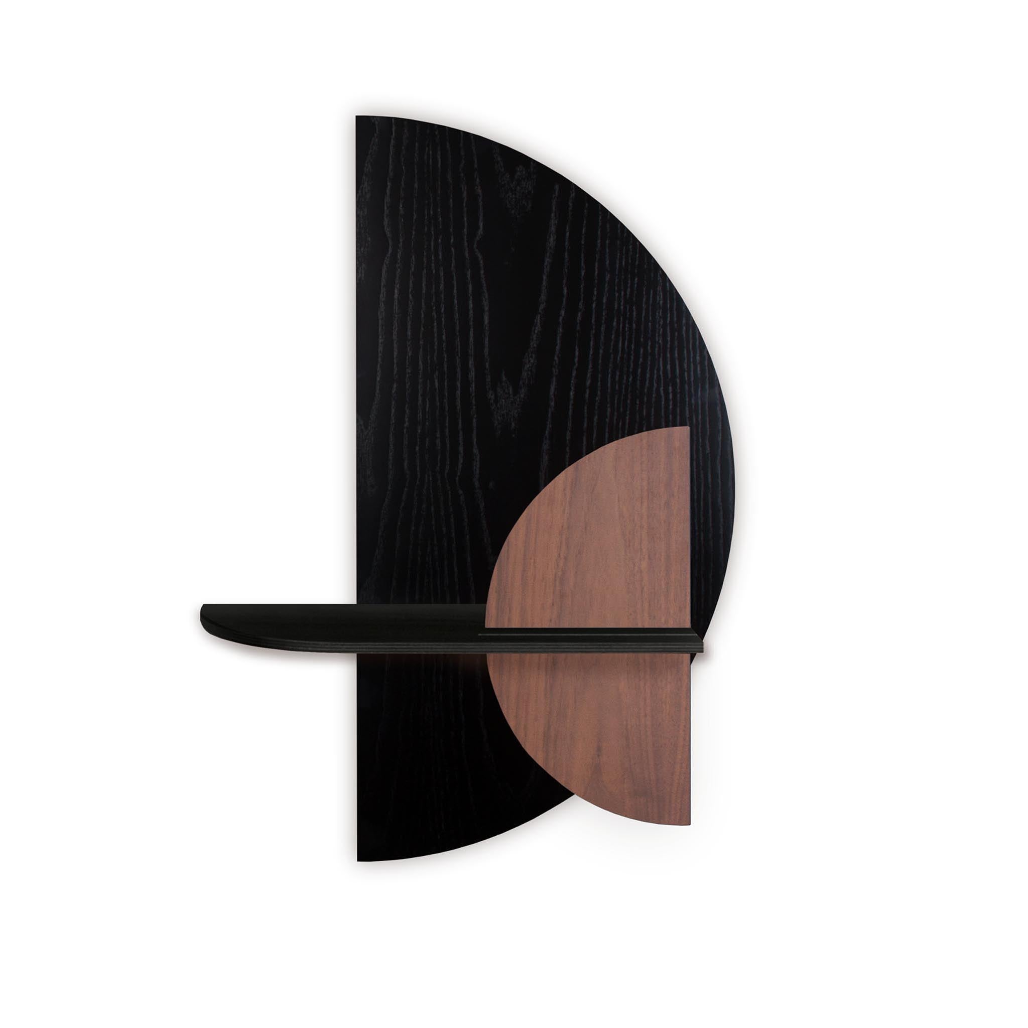 Alba wandplank - Zwart halve cirkel