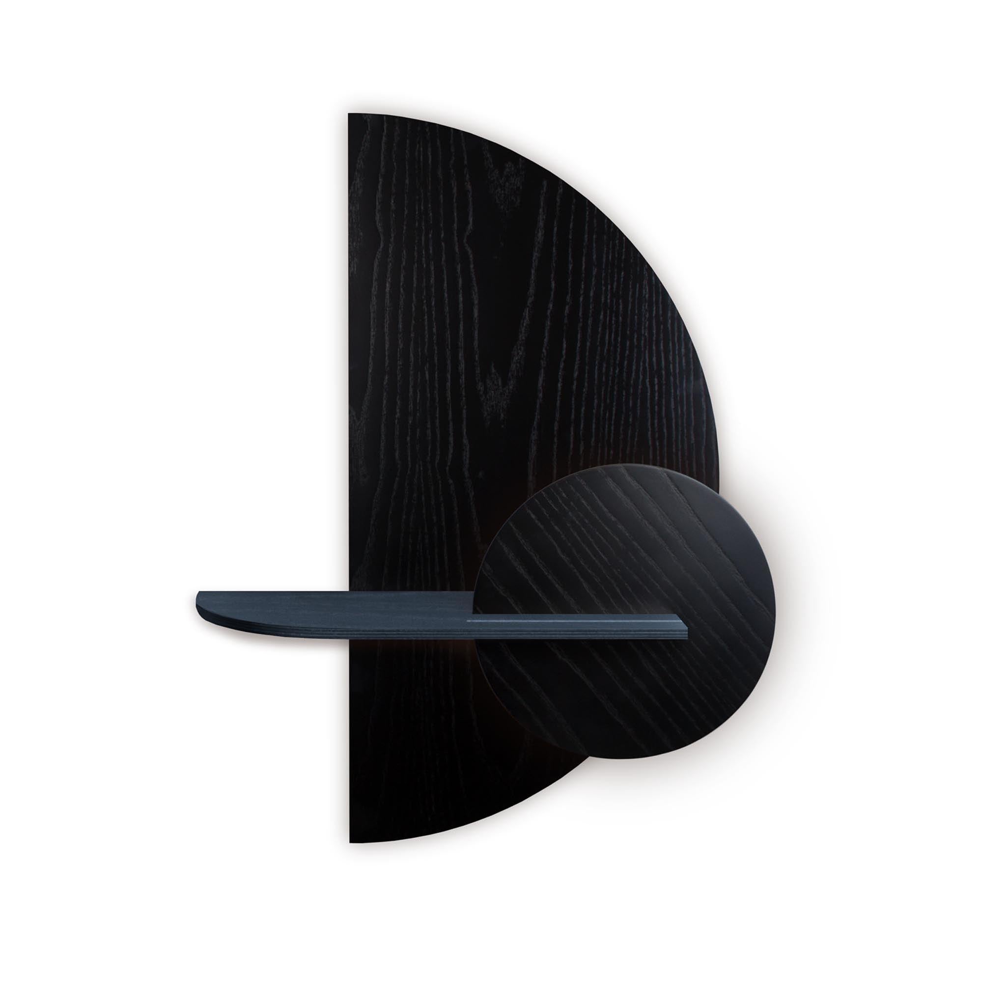 Alba wandplank - Zwart halve cirkel