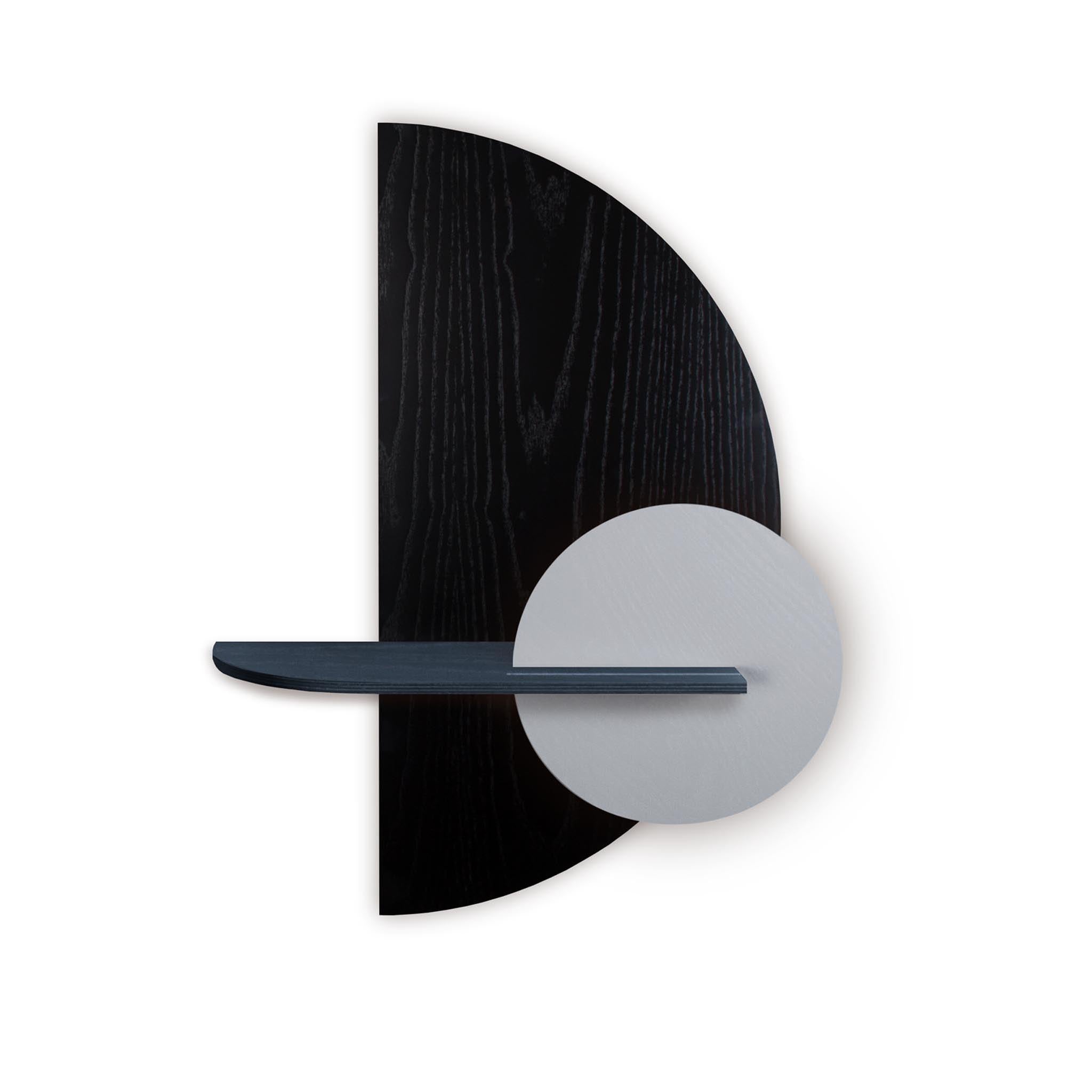 Alba wandplank - Zwart halve cirkel