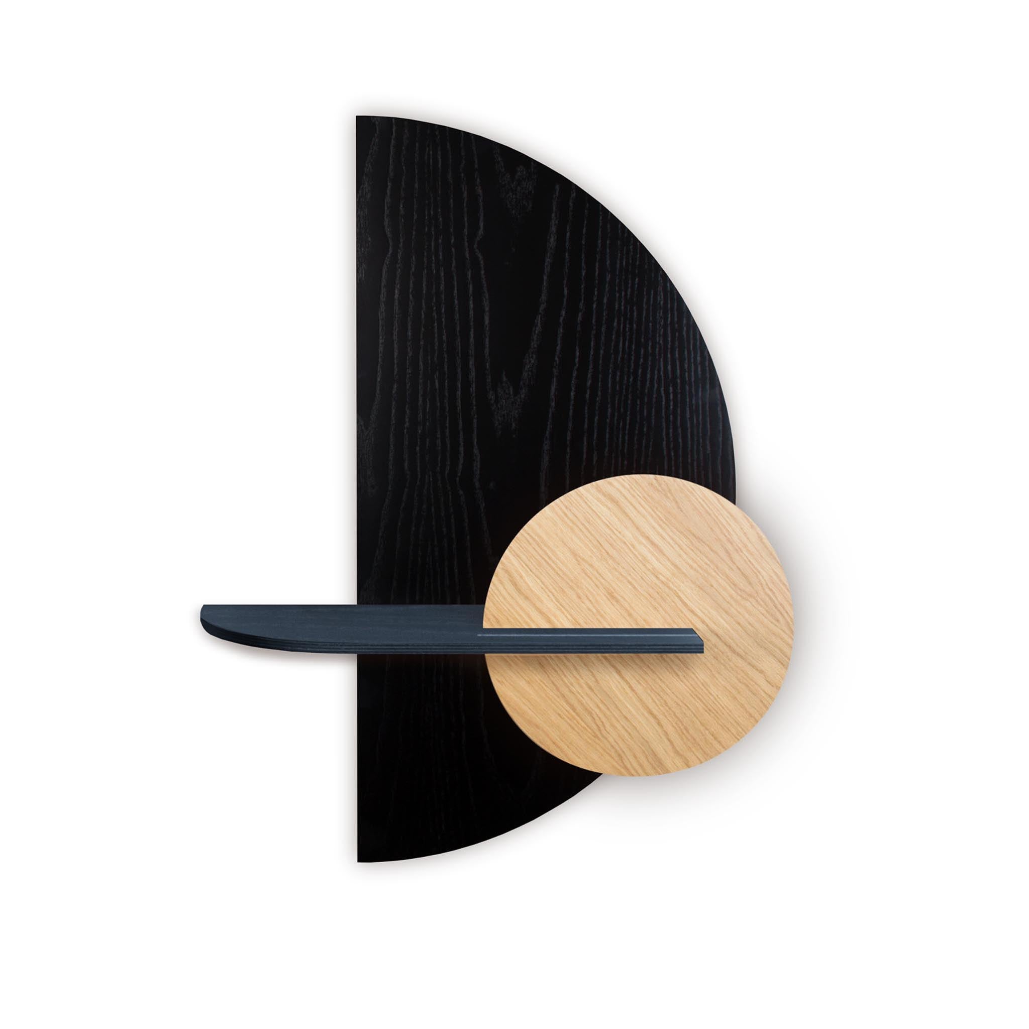 Alba Wall Shelf DUO · Black semicircle