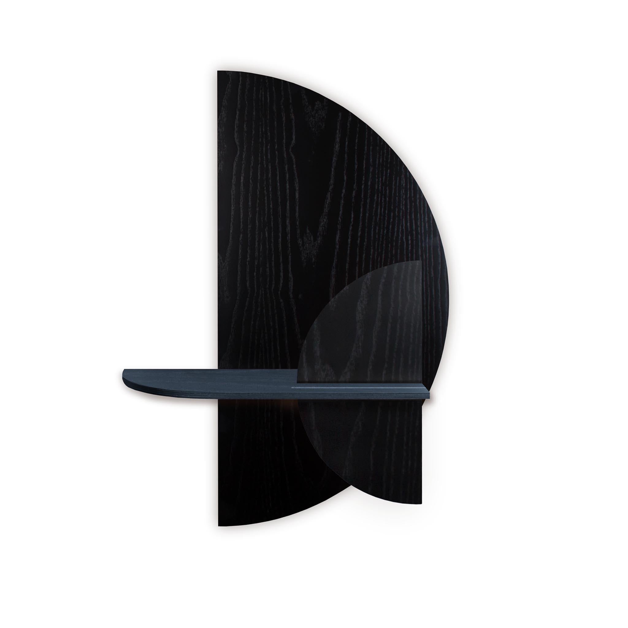 Alba wandplank - Zwart halve cirkel