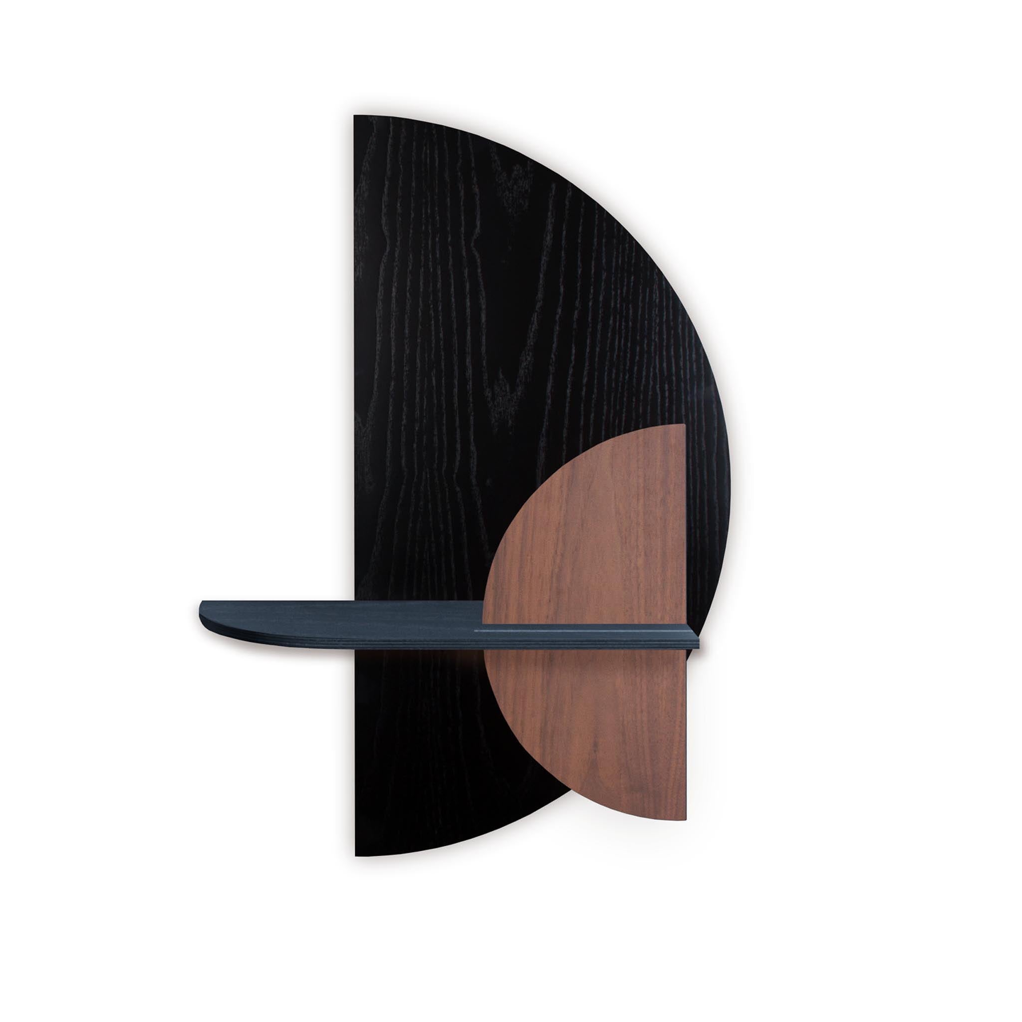 Alba wandplank - Zwart halve cirkel