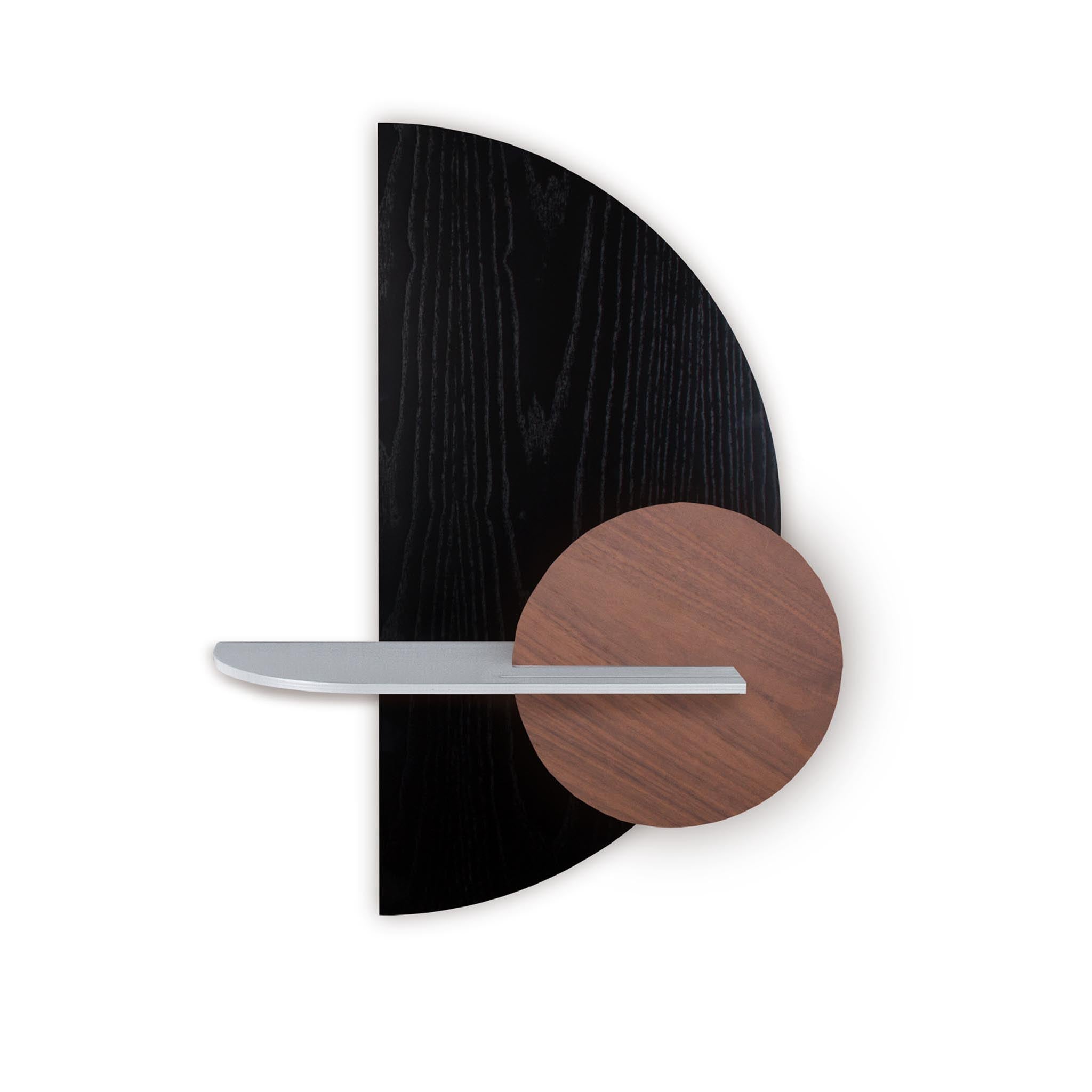 Alba wandplank - Zwart halve cirkel