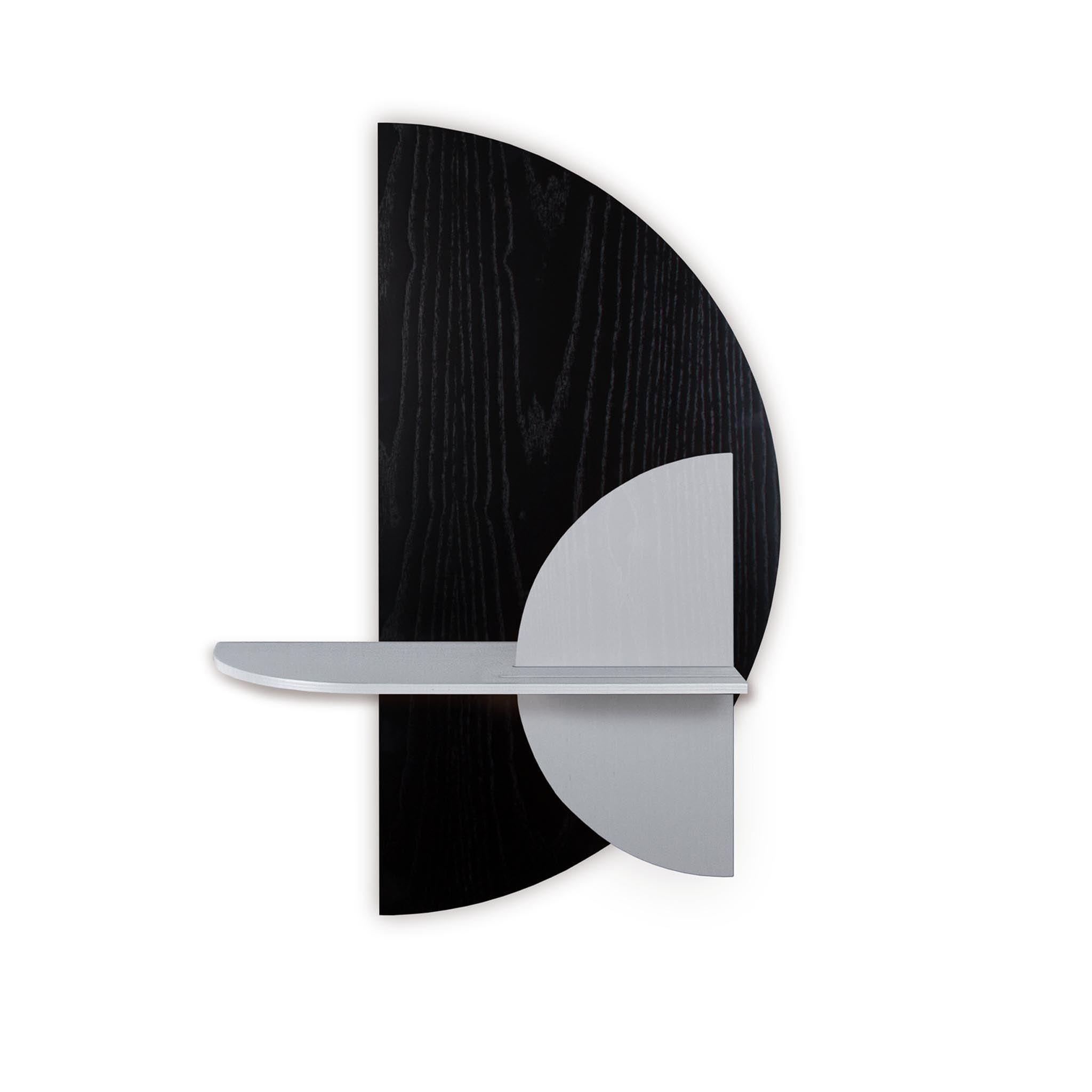 Alba wandplank - Zwart halve cirkel
