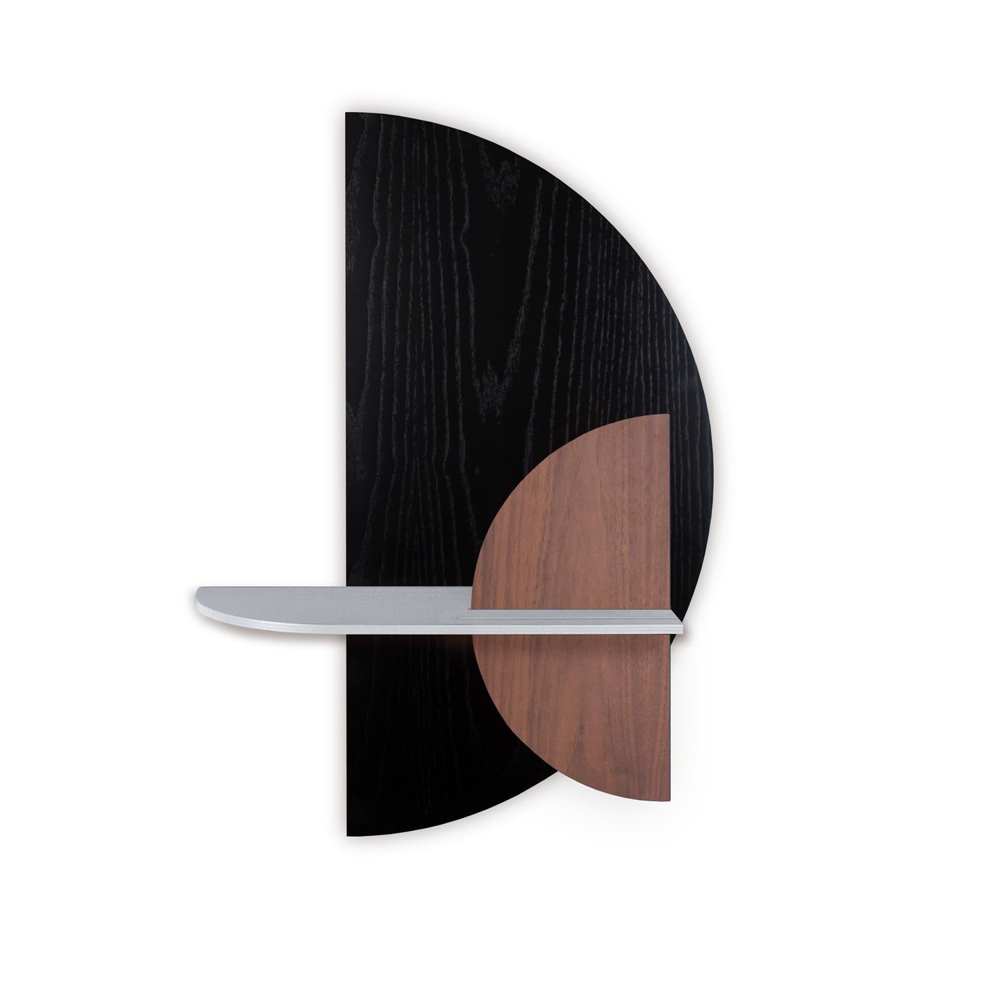 Alba wandplank - Zwart halve cirkel