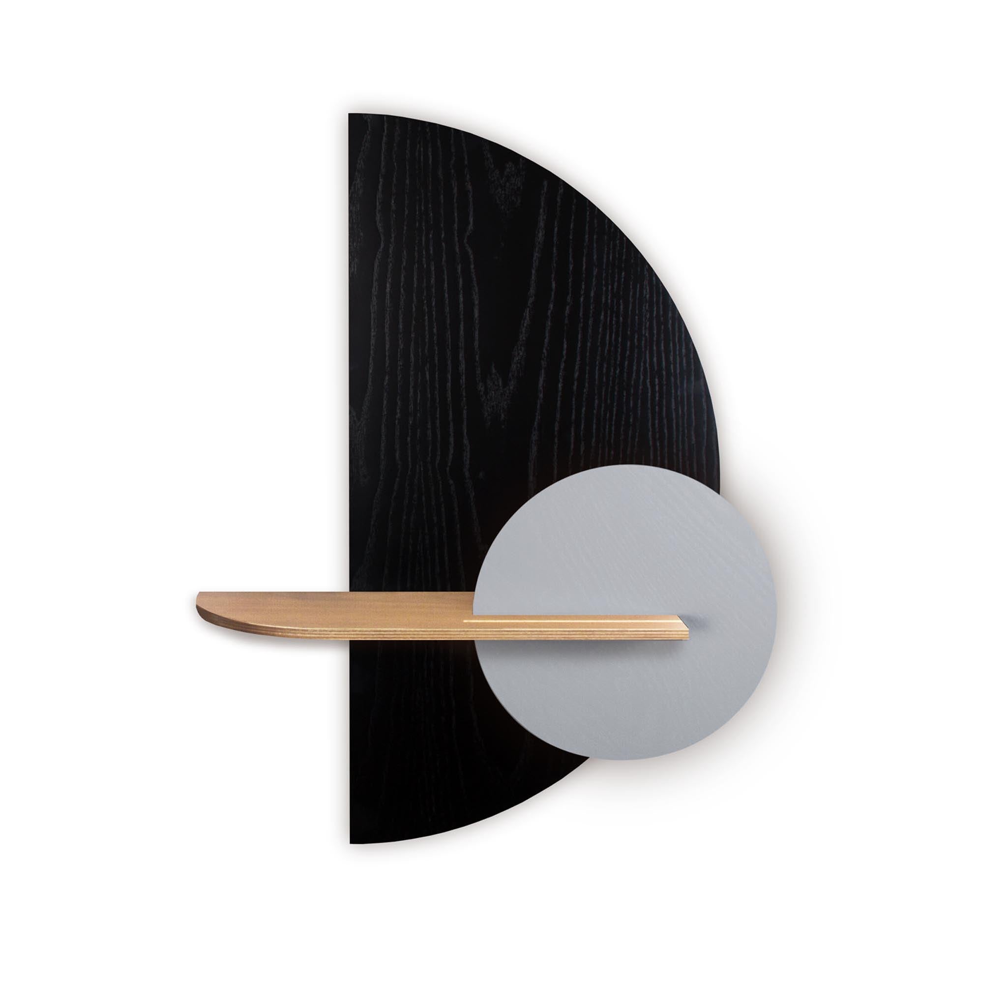 Alba wandplank - Zwart halve cirkel