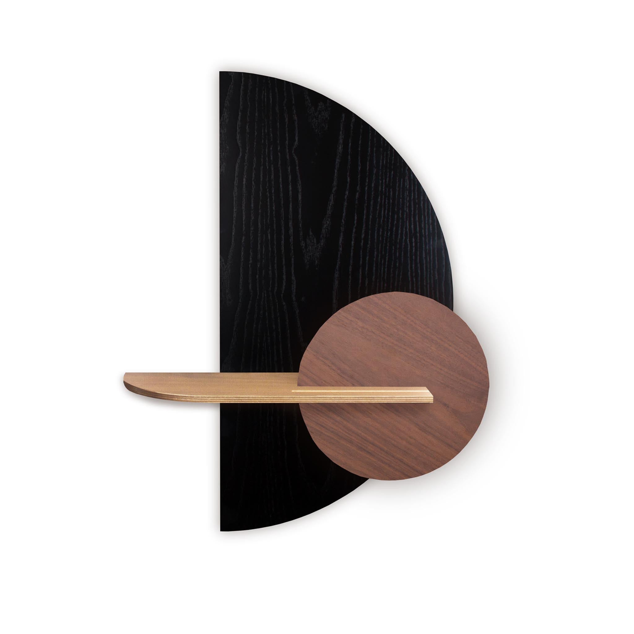 Alba wandplank - Zwart halve cirkel