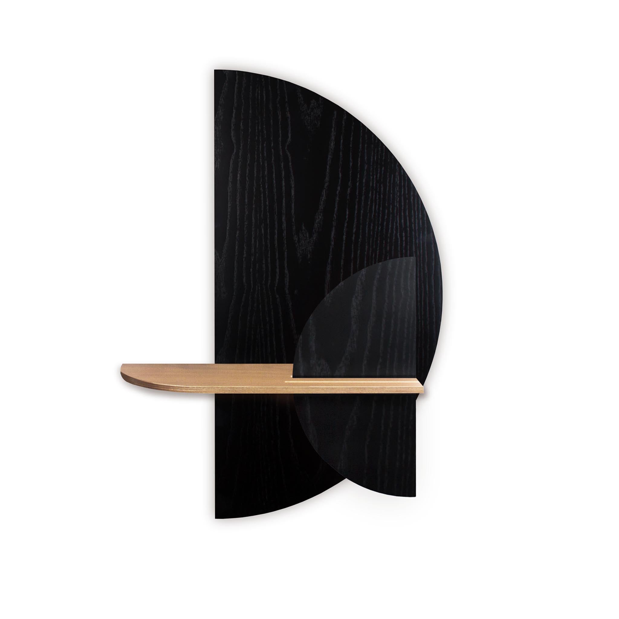 Alba wandplank - Zwart halve cirkel