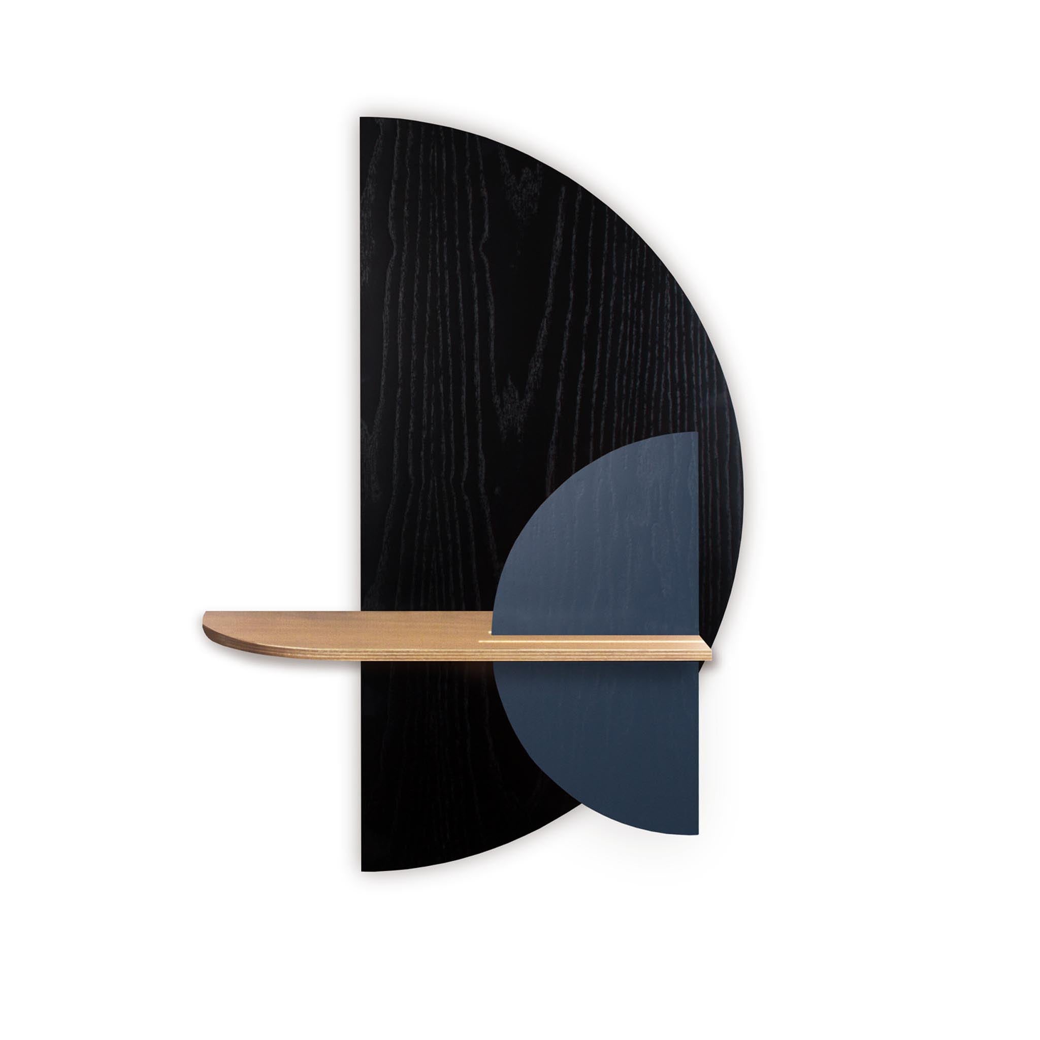 Alba wandplank - Zwart halve cirkel