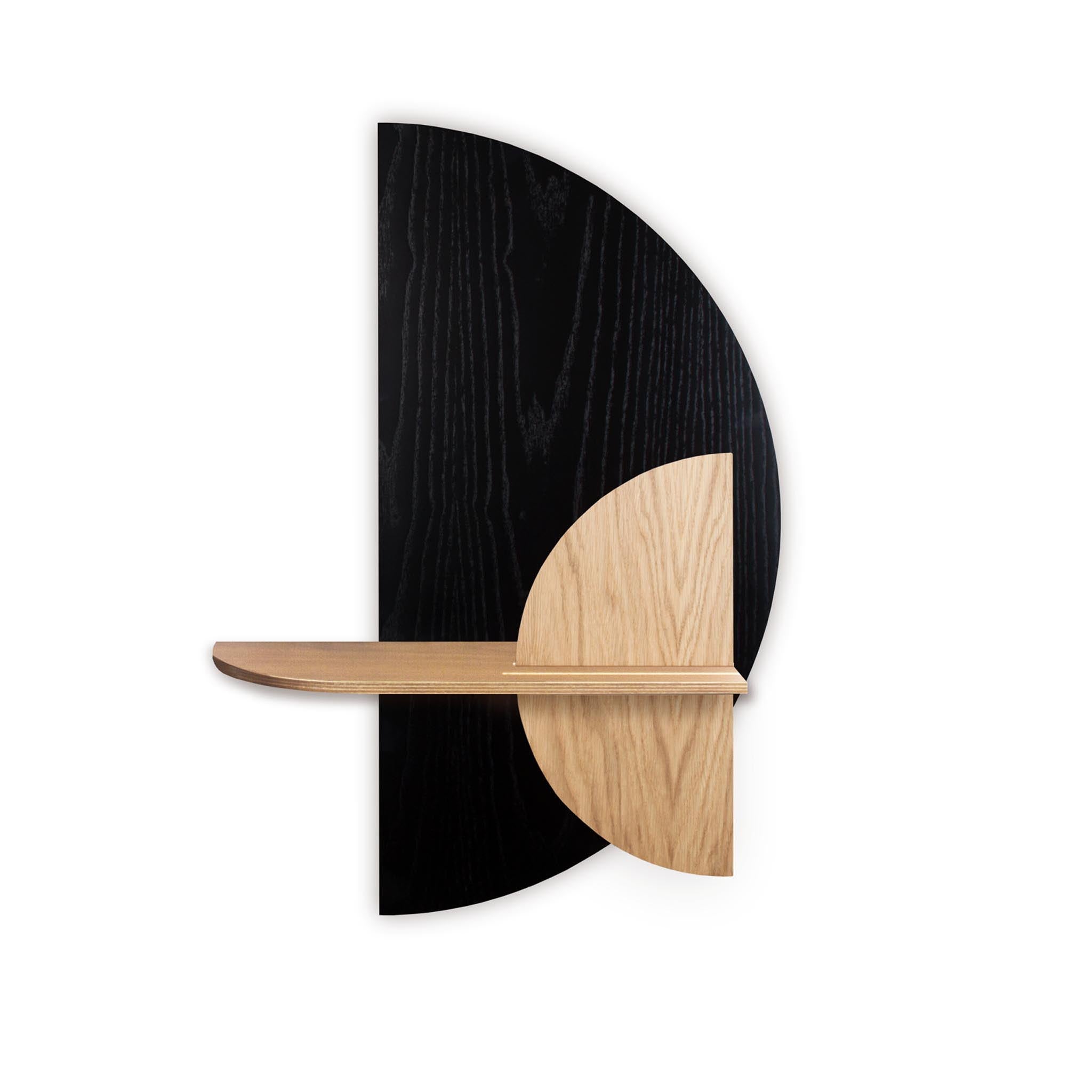 Alba wandplank - Zwart halve cirkel