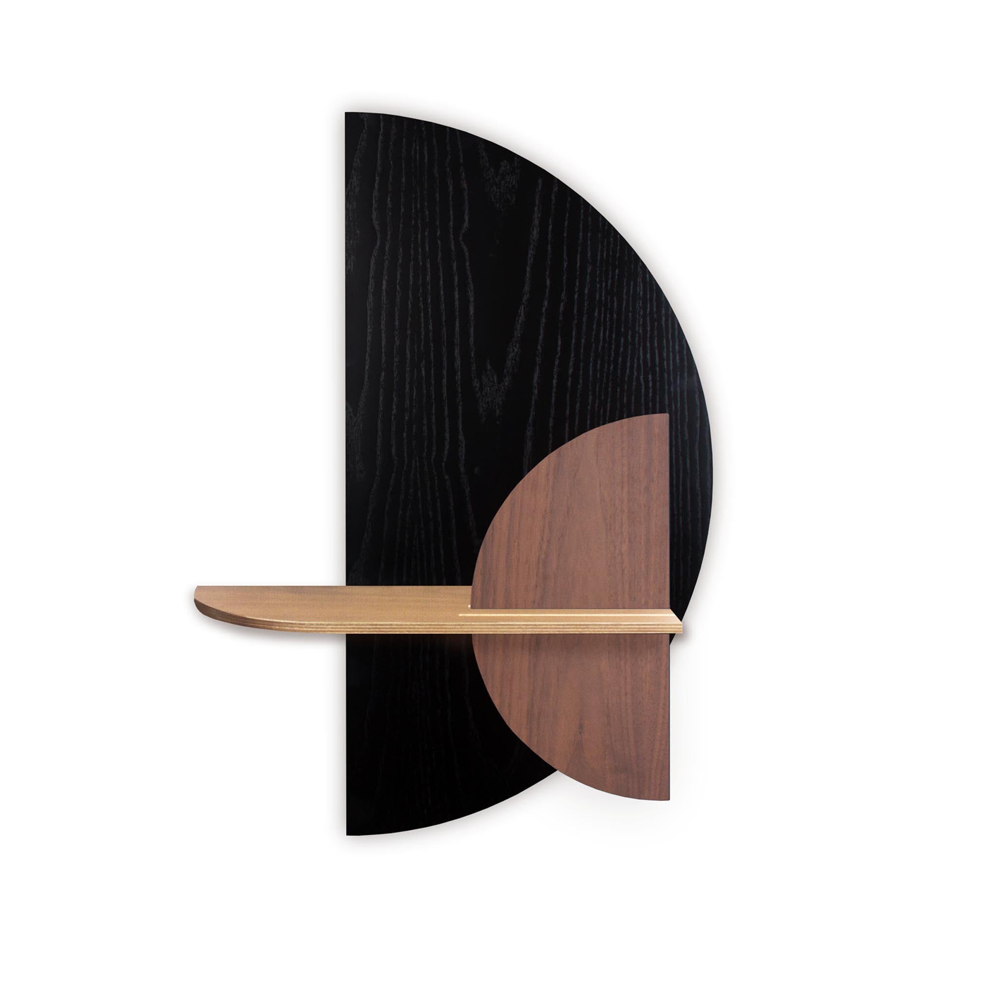 Alba wandplank - Zwart halve cirkel