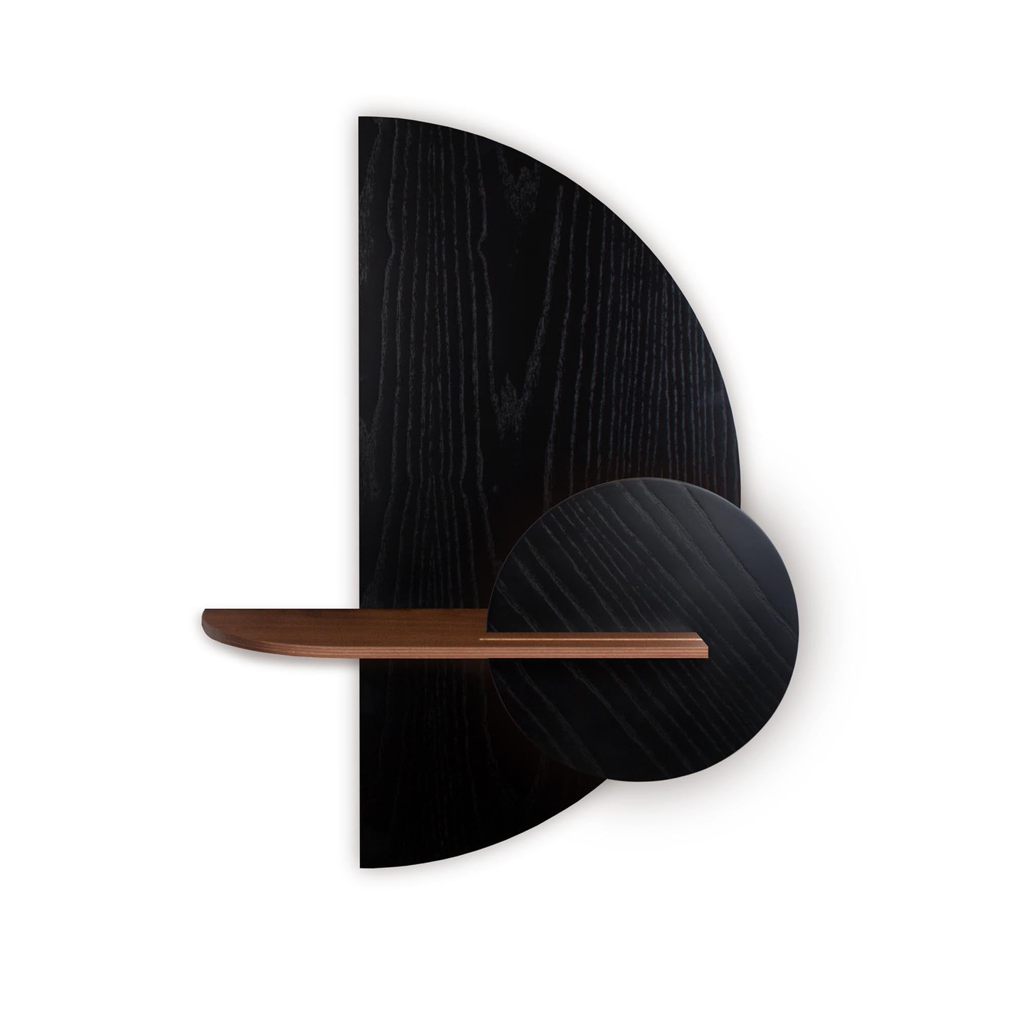 Alba wandplank - Zwart halve cirkel