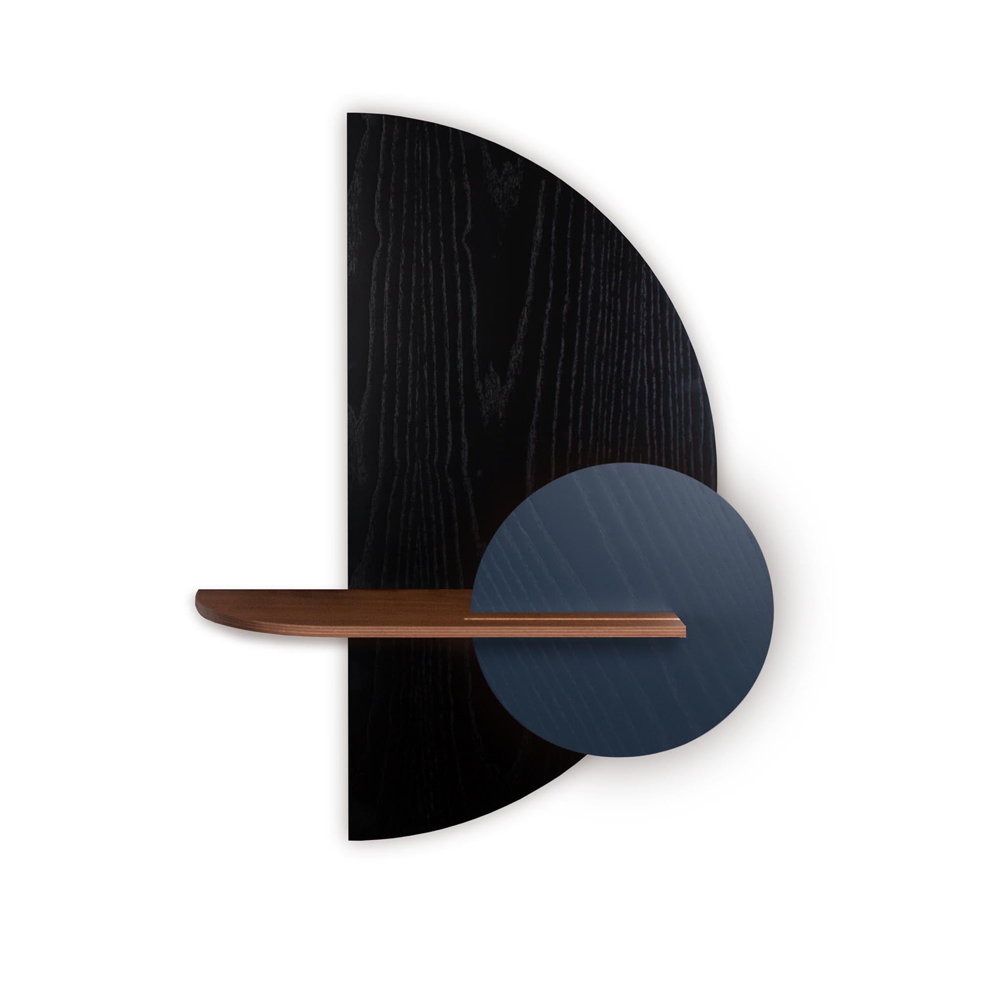 Alba wandplank - Zwart halve cirkel