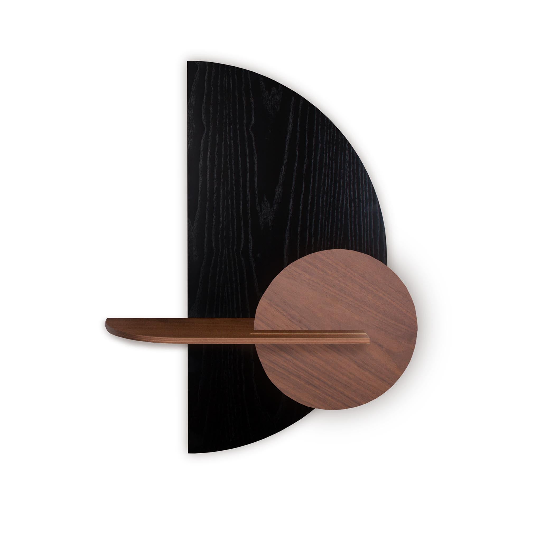 Alba wandplank - Zwart halve cirkel