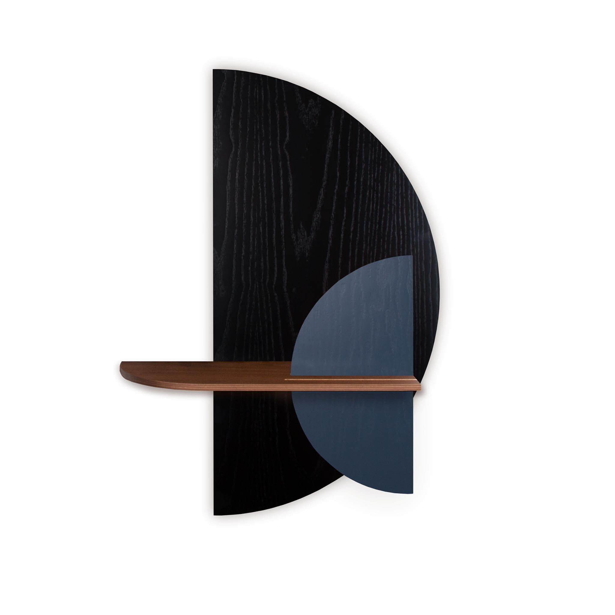 Alba wandplank - Zwart halve cirkel