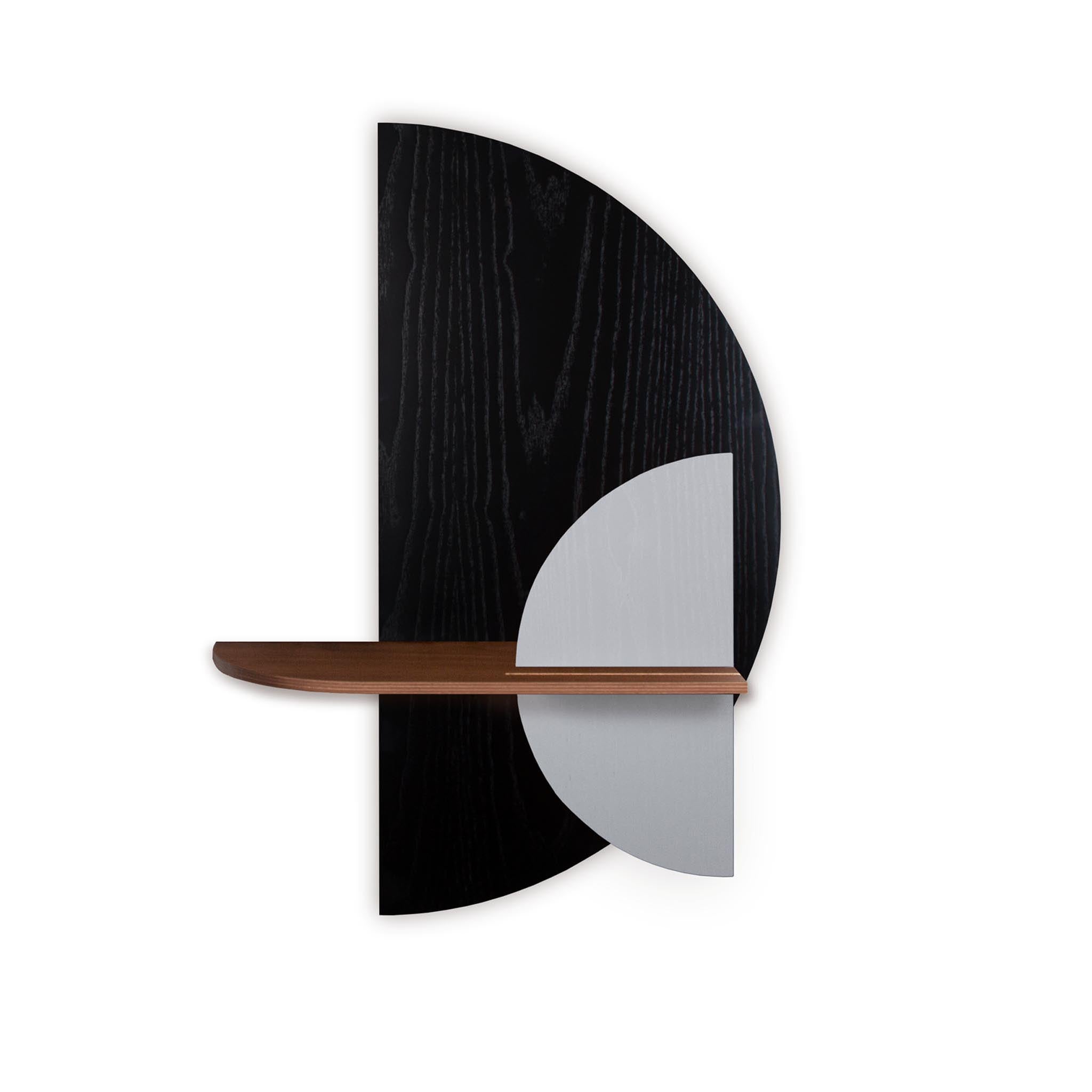 Alba wandplank - Zwart halve cirkel