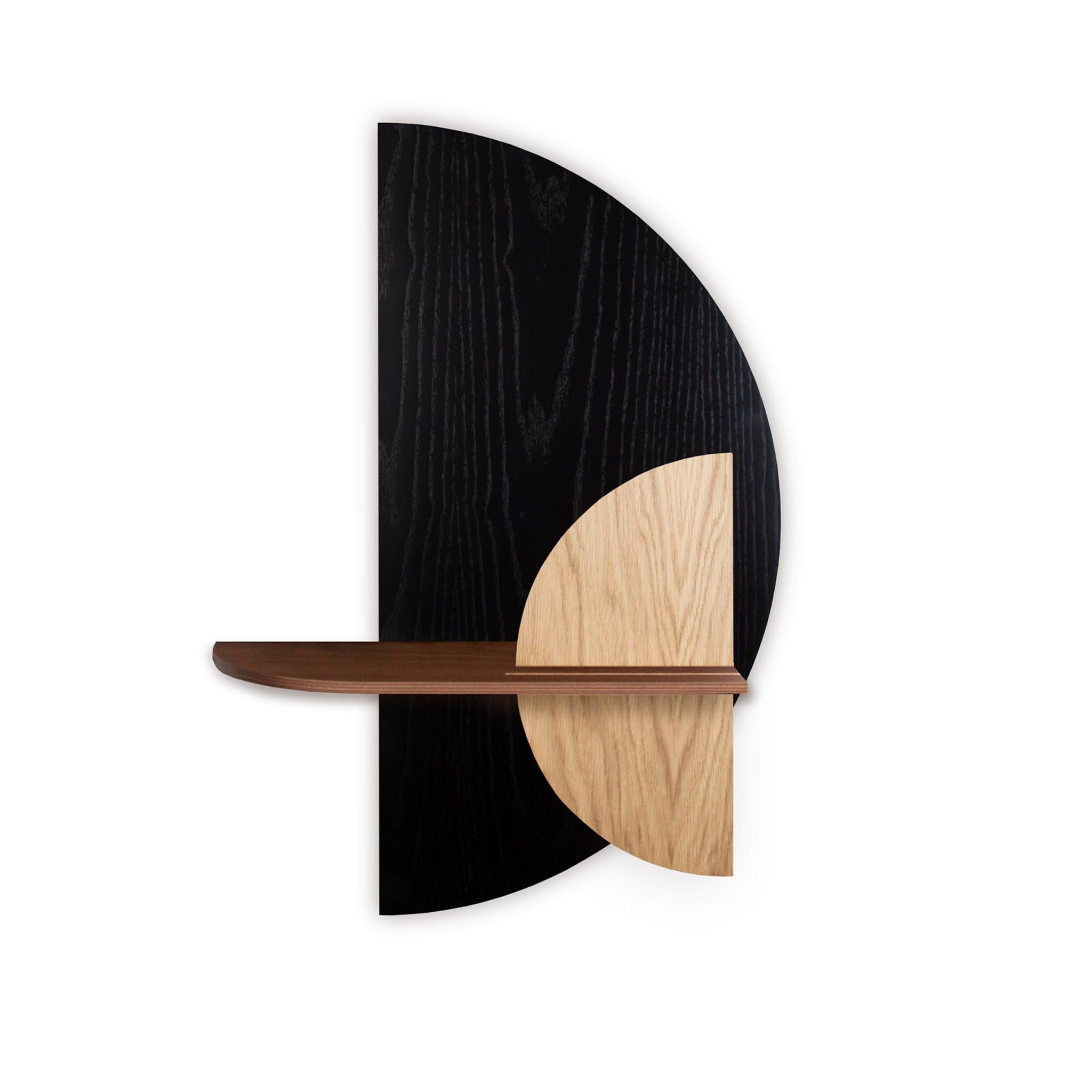 Alba wandplank - Zwart halve cirkel