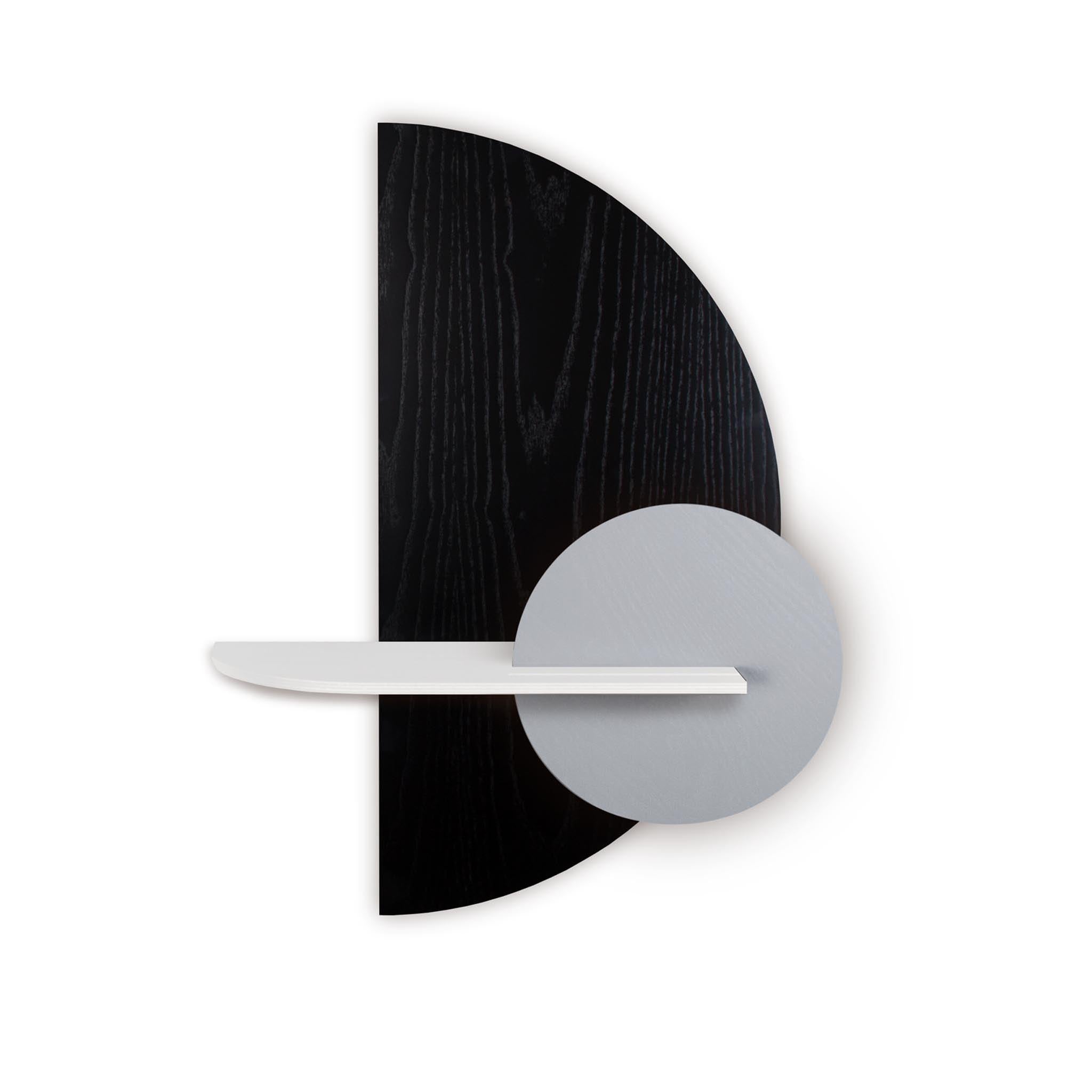 Alba wandplank - Zwart halve cirkel