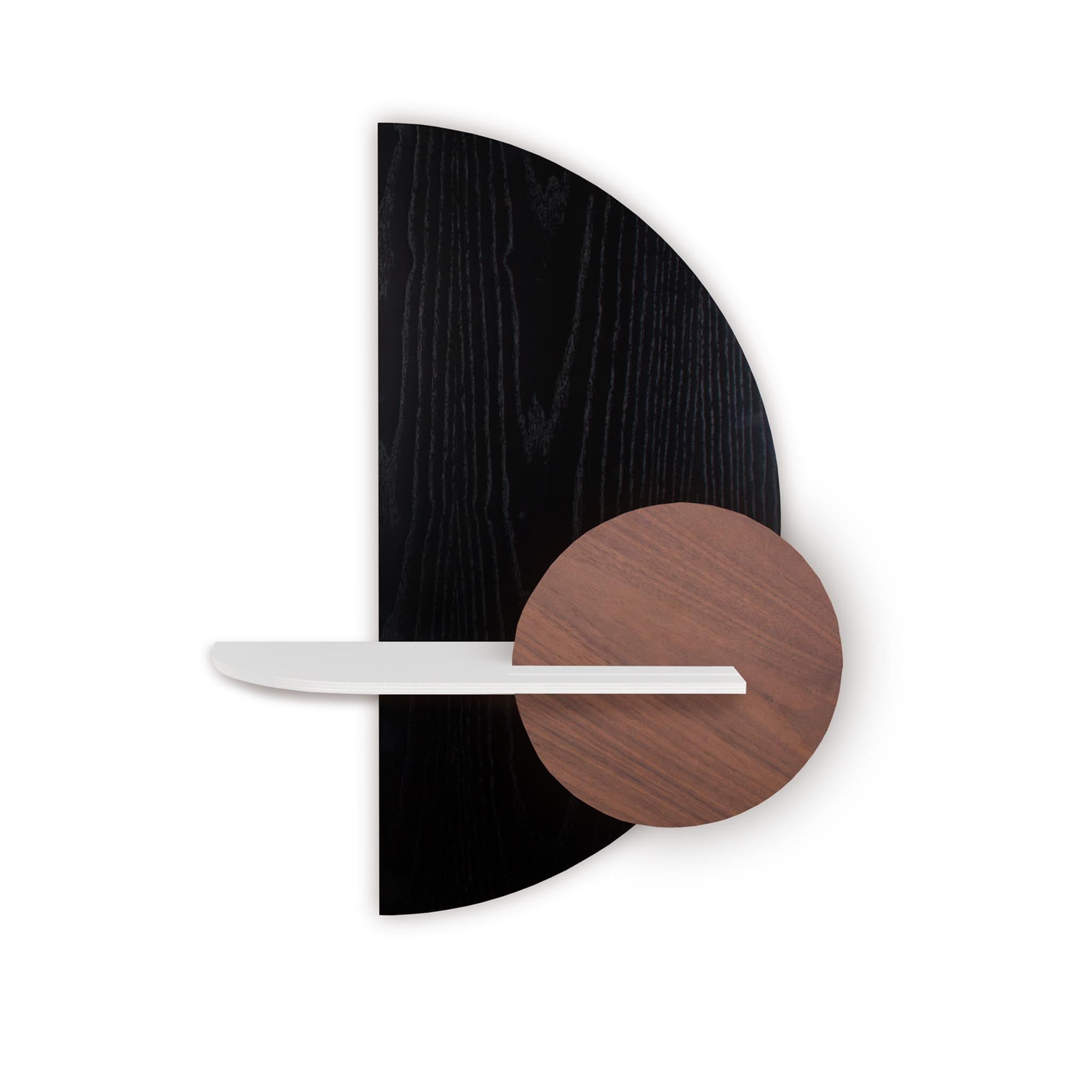 Alba wandplank - Zwart halve cirkel