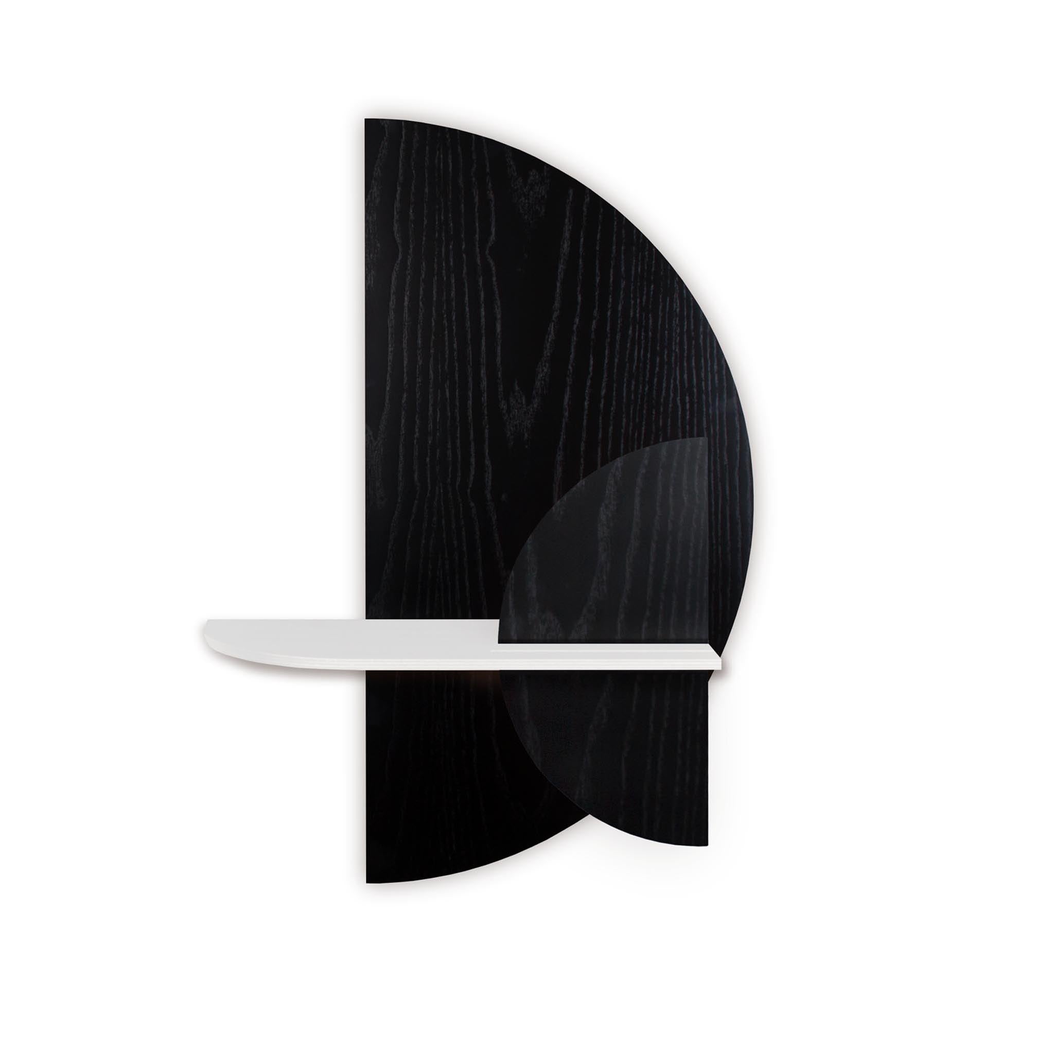 Alba wandplank - Zwart halve cirkel