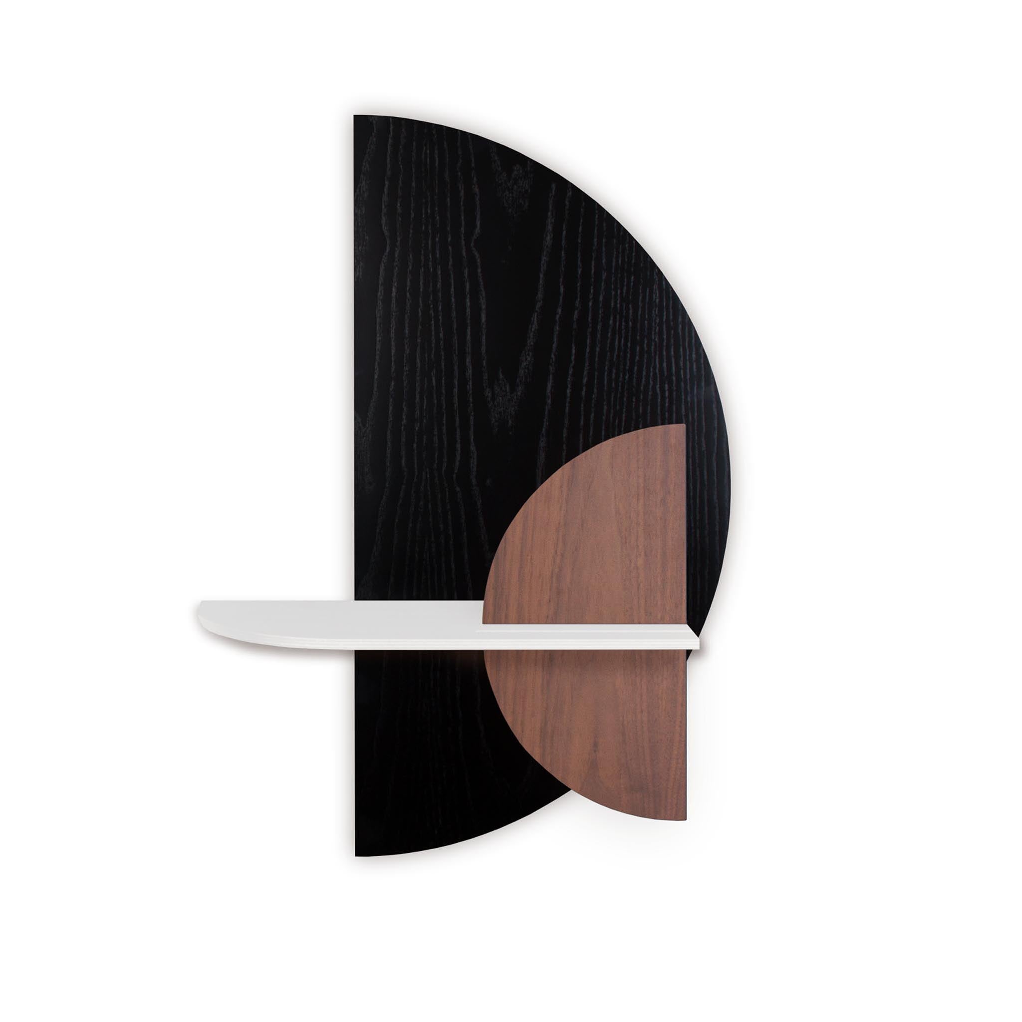 Alba wandplank - Zwart halve cirkel