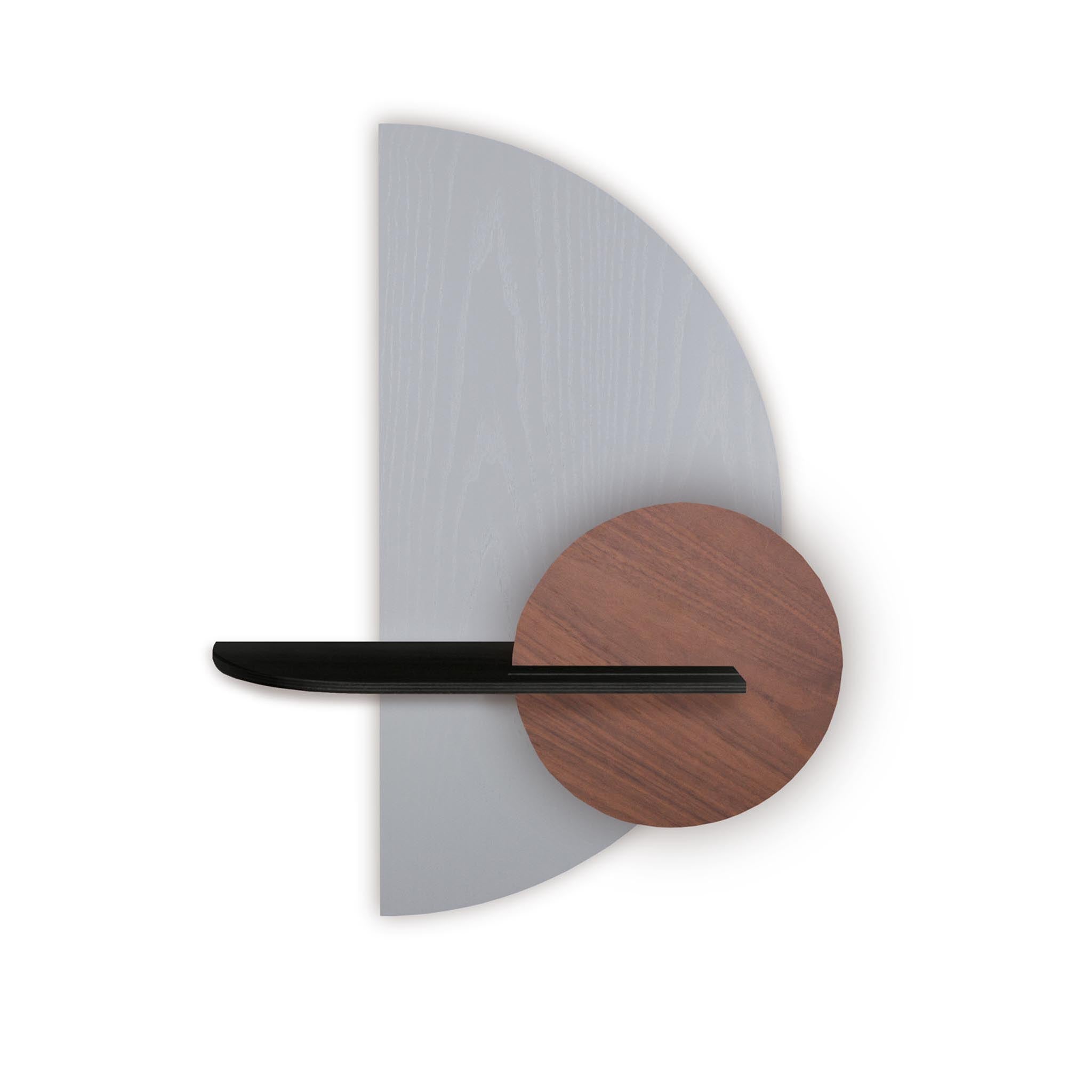 Alba wandplank - Grijze halve cirkel