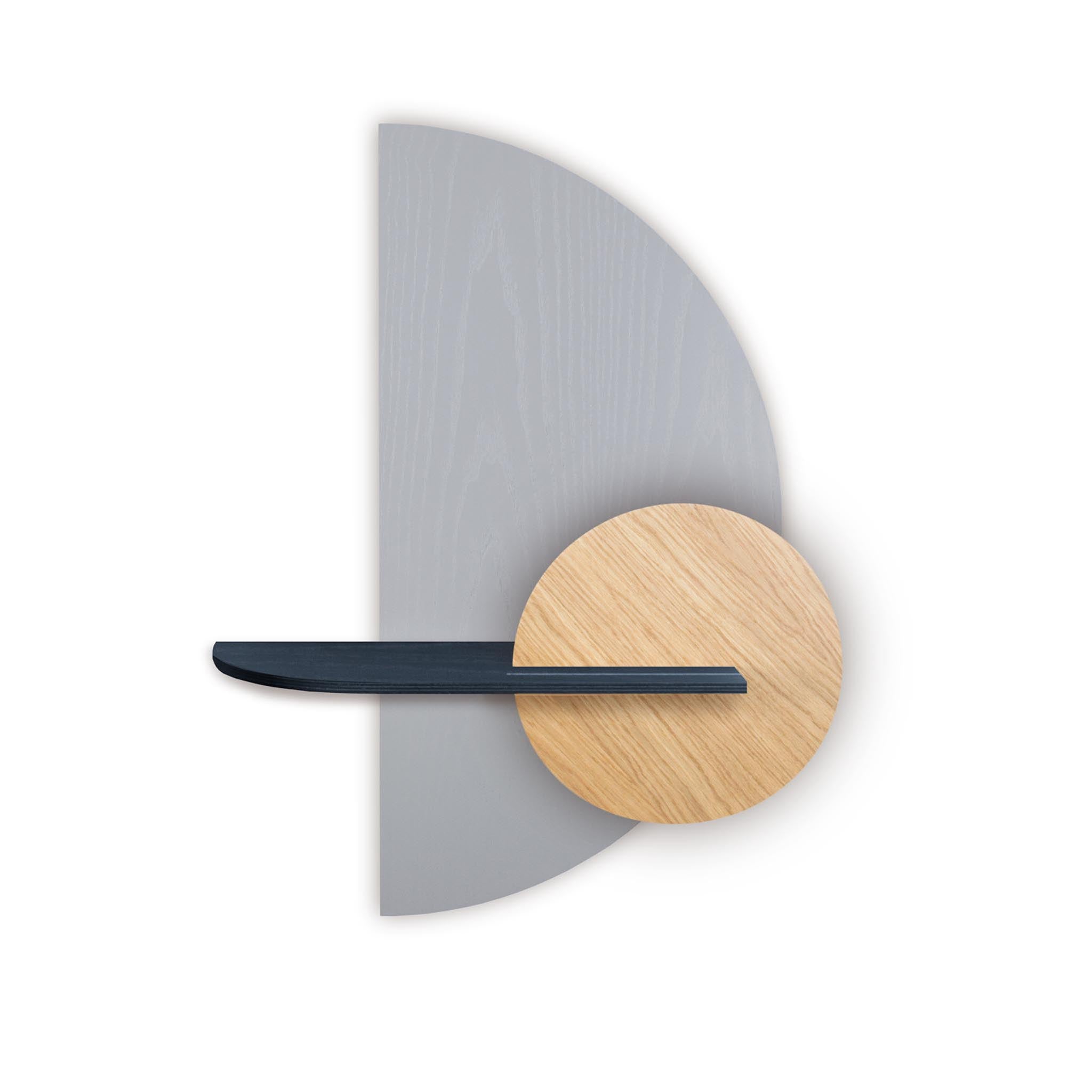 Alba wandplank - Grijze halve cirkel